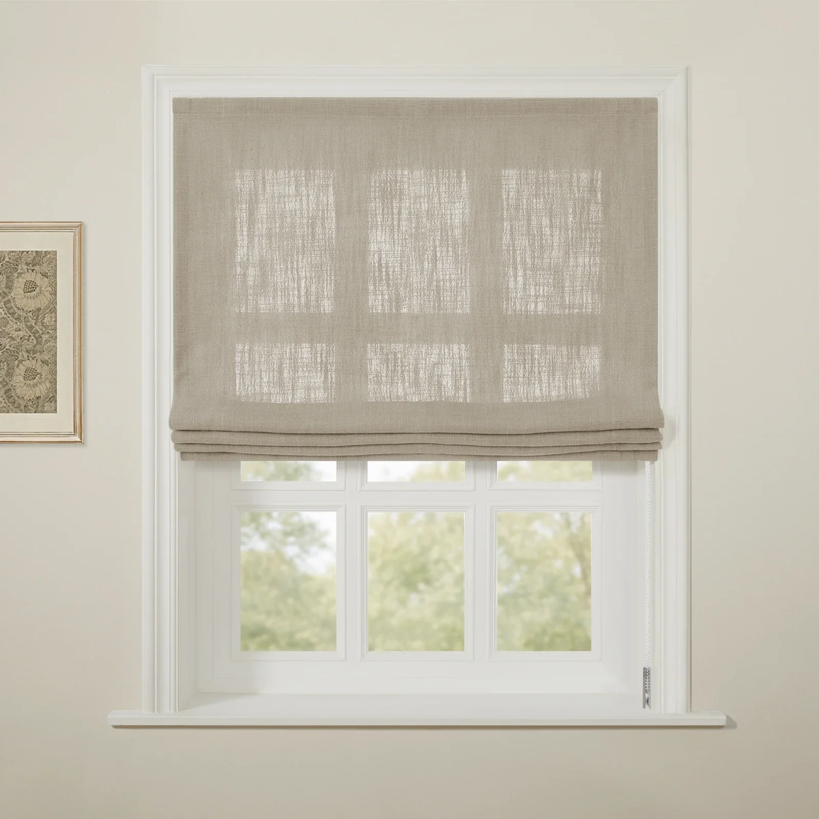 Liz Linen Flat Roman Shade Cord Lift - Image 31