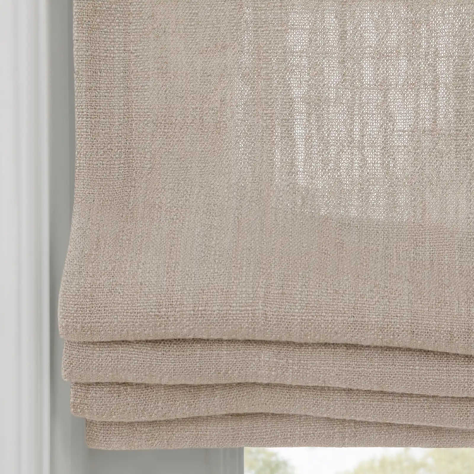 Liz Linen Flat Roman Shade Cord Lift - Image 34
