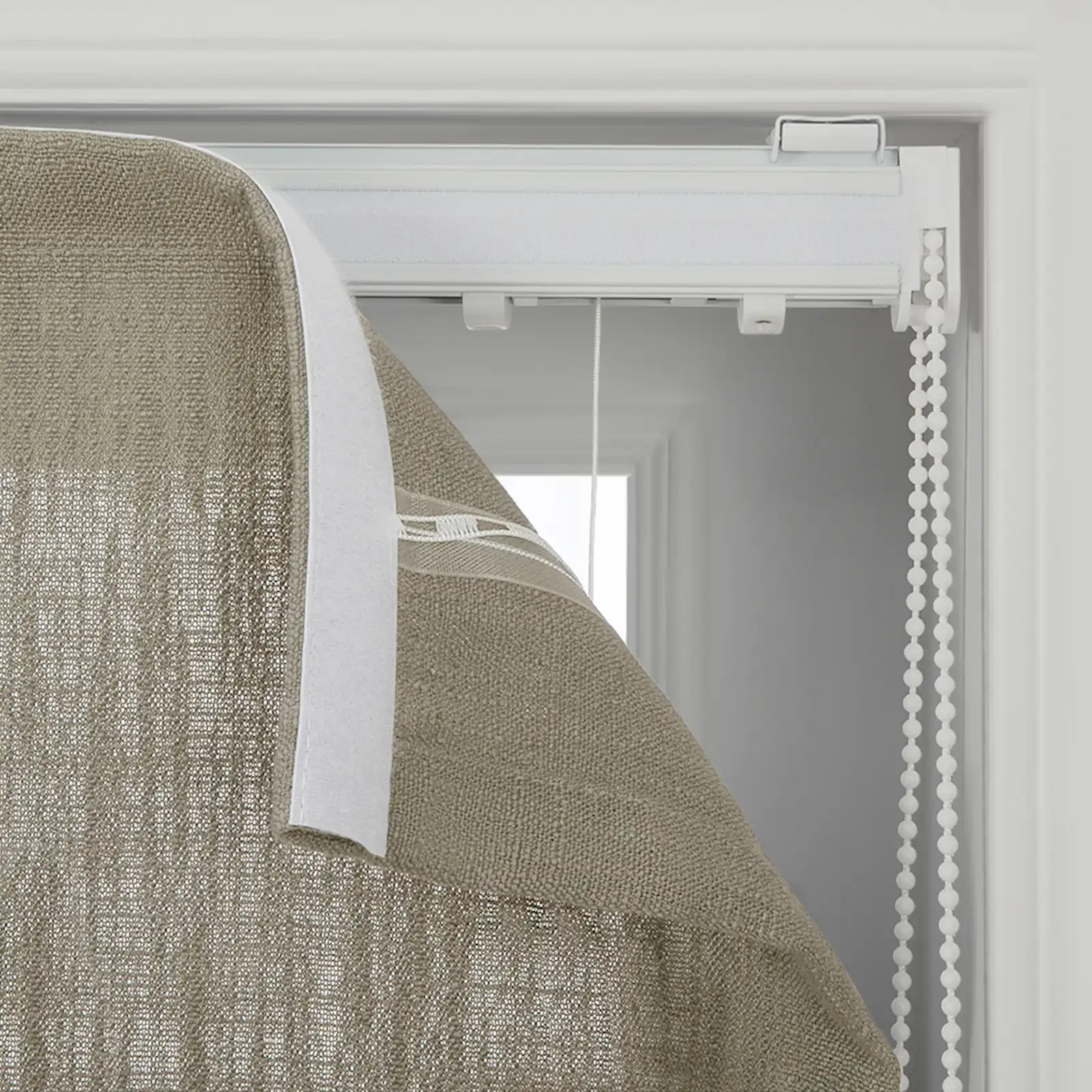 Liz Linen Flat Roman Shade Cord Lift - Image 37