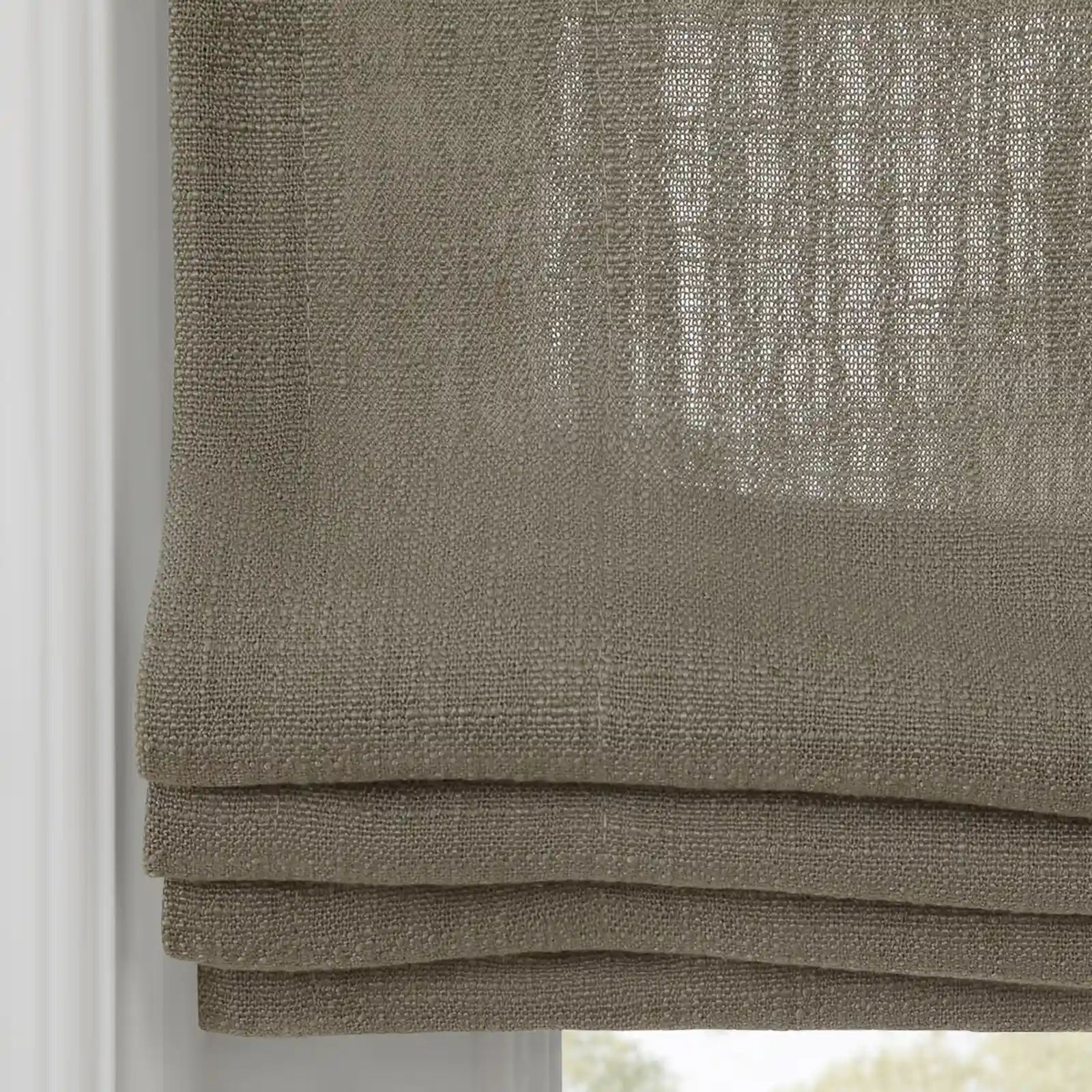 Liz Linen Flat Roman Shade Cord Lift - Image 46