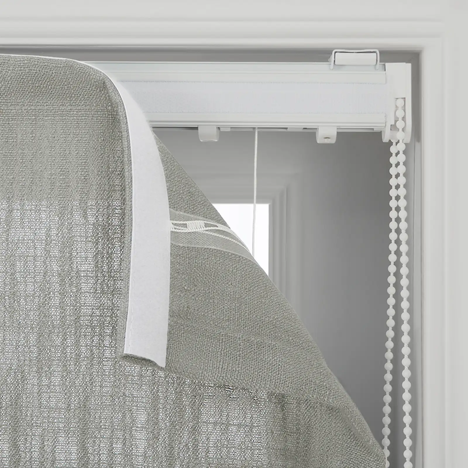 Liz Linen Flat Roman Shade Cord Lift - Image 49