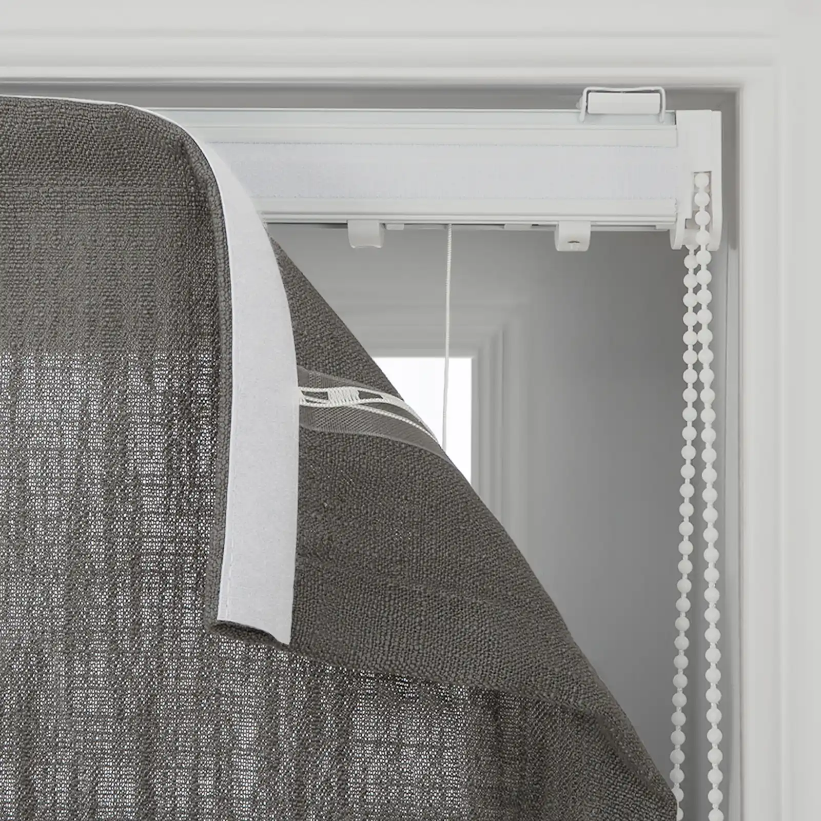 Liz Linen Flat Roman Shade Cord Lift - Image 57