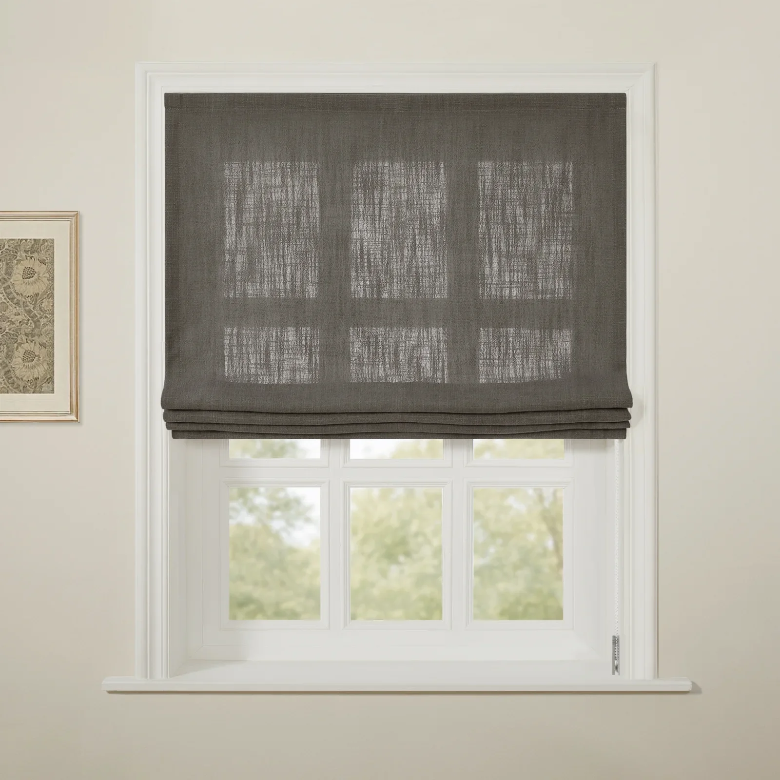 Liz Linen Flat Roman Shade Cord Lift - Image 59