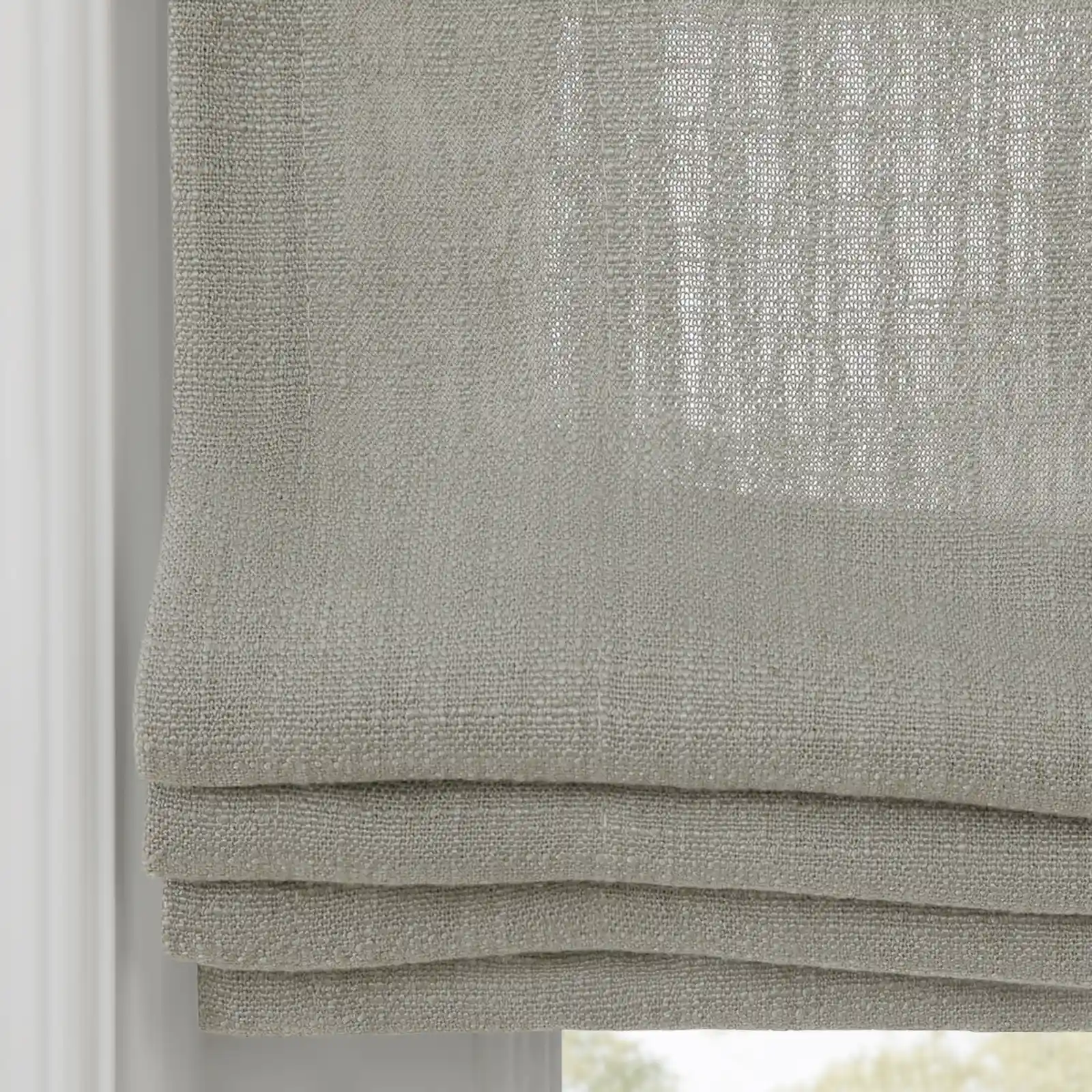 Liz Linen Flat Roman Shade Cord Lift - Image 66