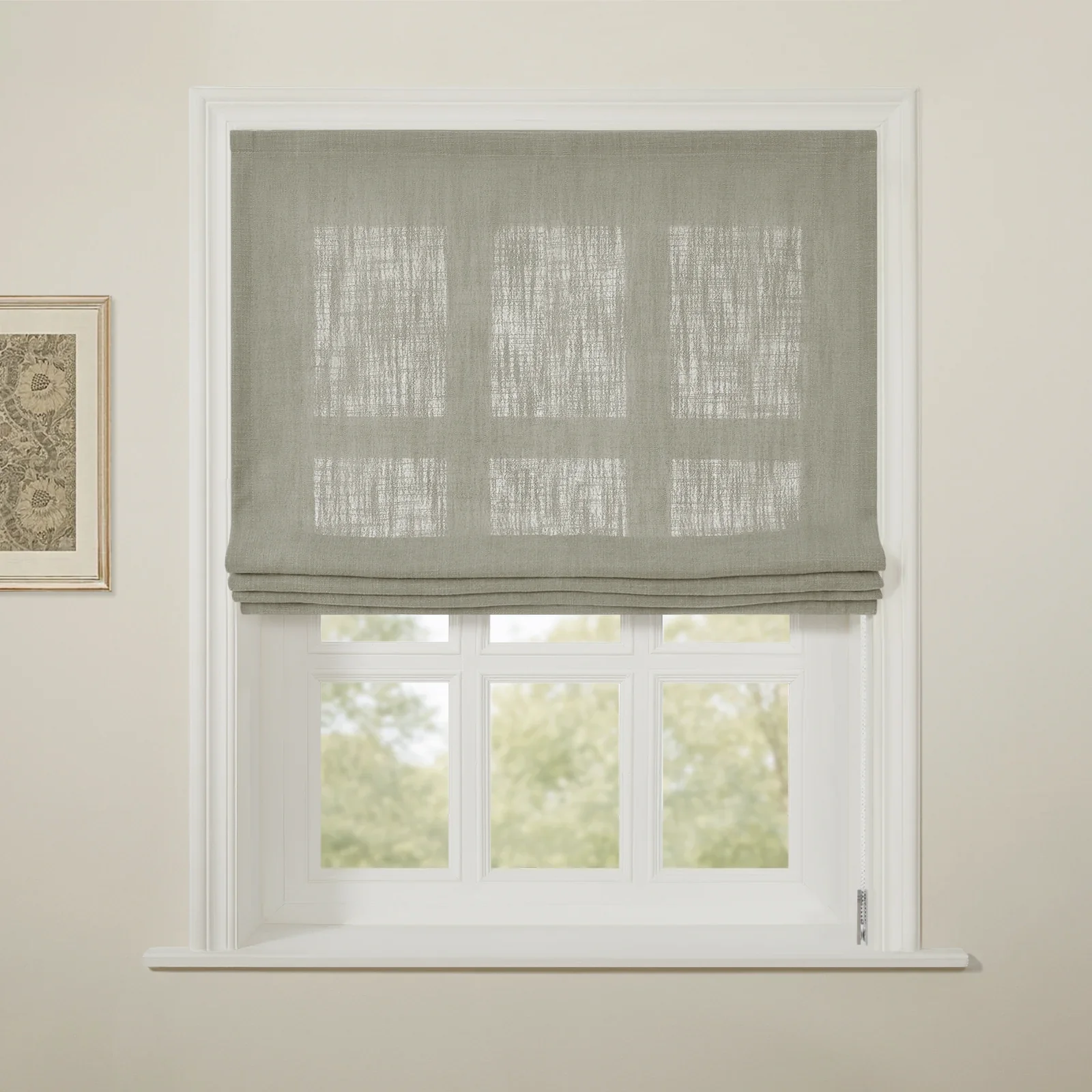 Liz Linen Flat Roman Shade Cord Lift - Image 67