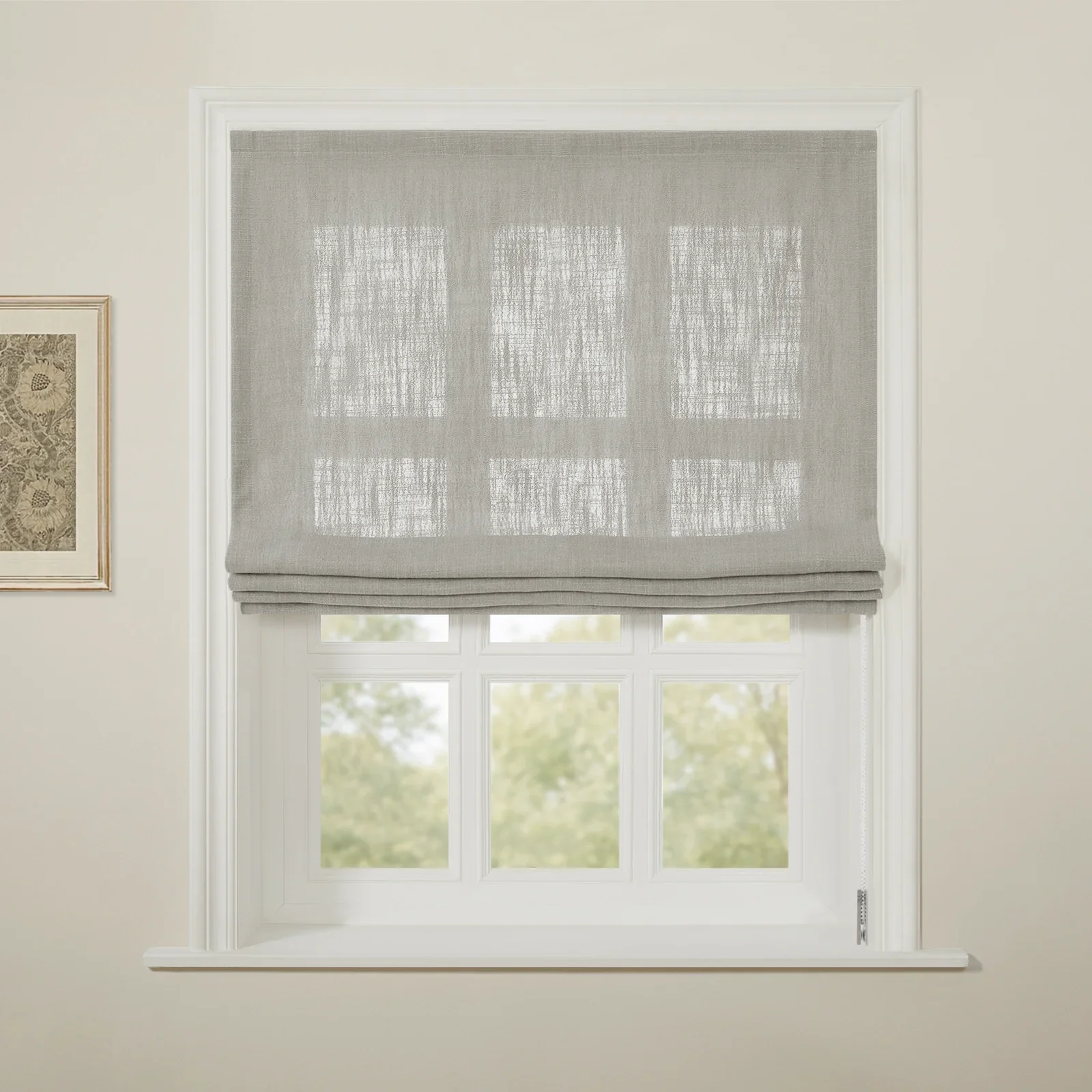 Liz Linen Flat Roman Shade Cord Lift - Image 79