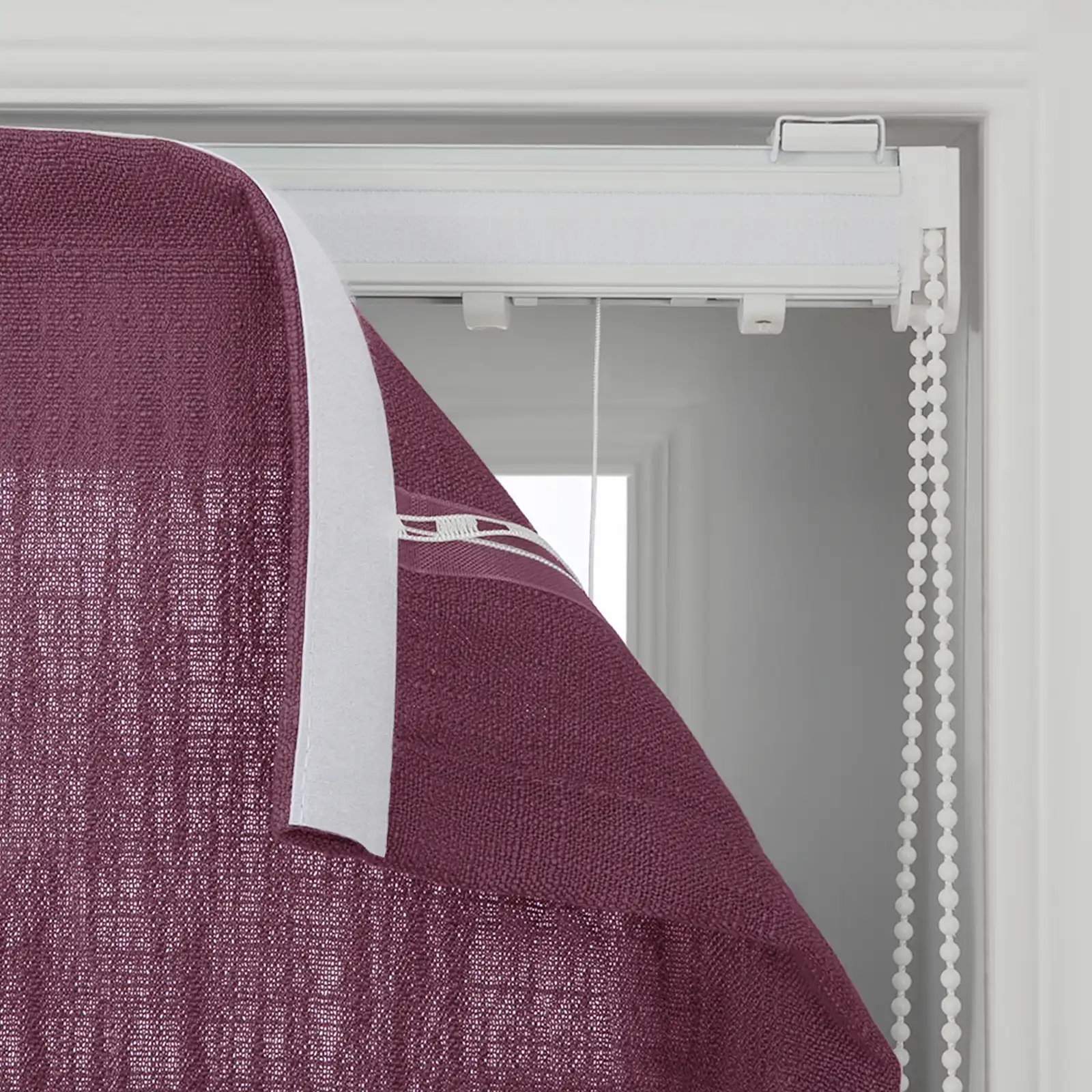 Liz Linen Flat Roman Shade Cord Lift - Image 93