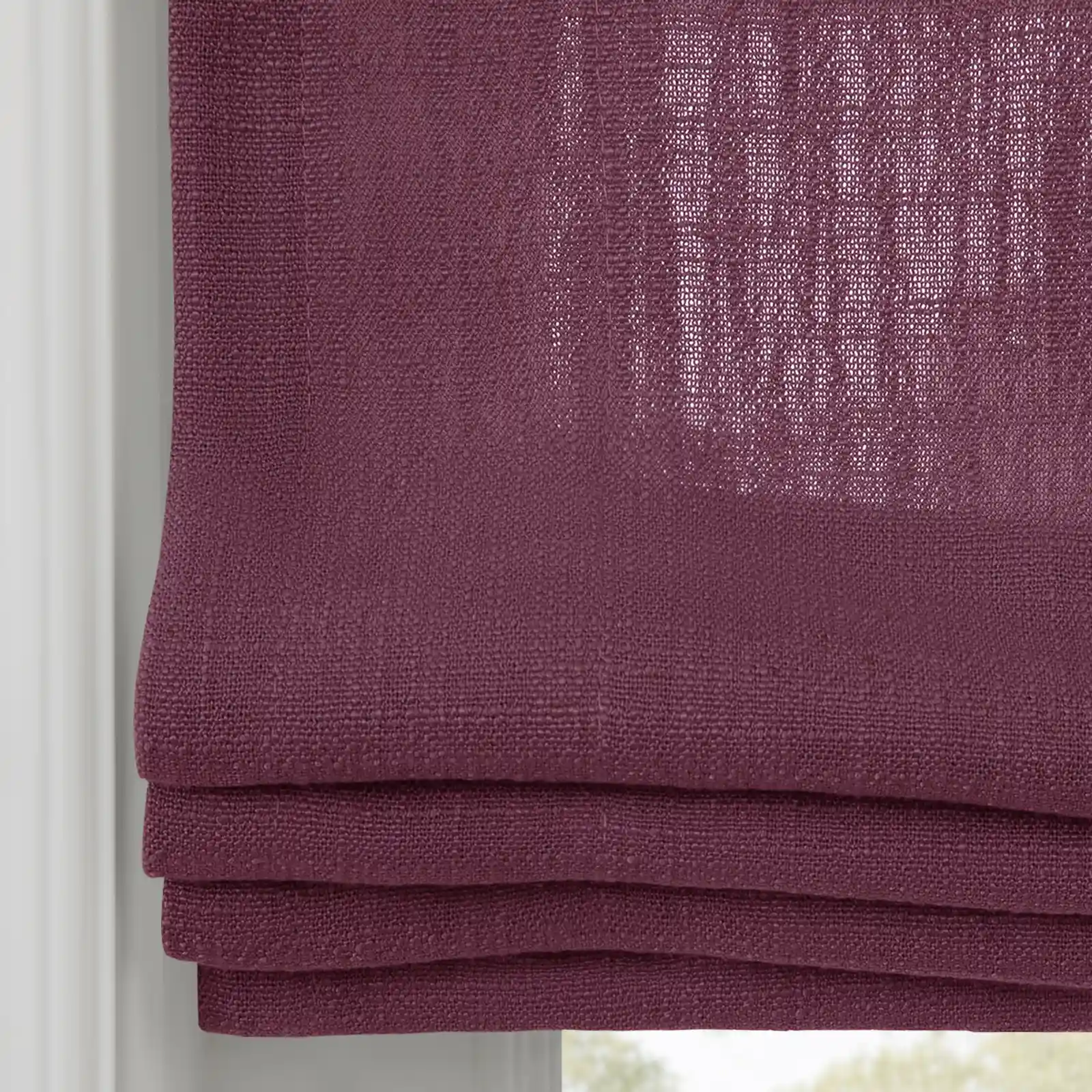 Liz Linen Flat Roman Shade Cord Lift - Image 94
