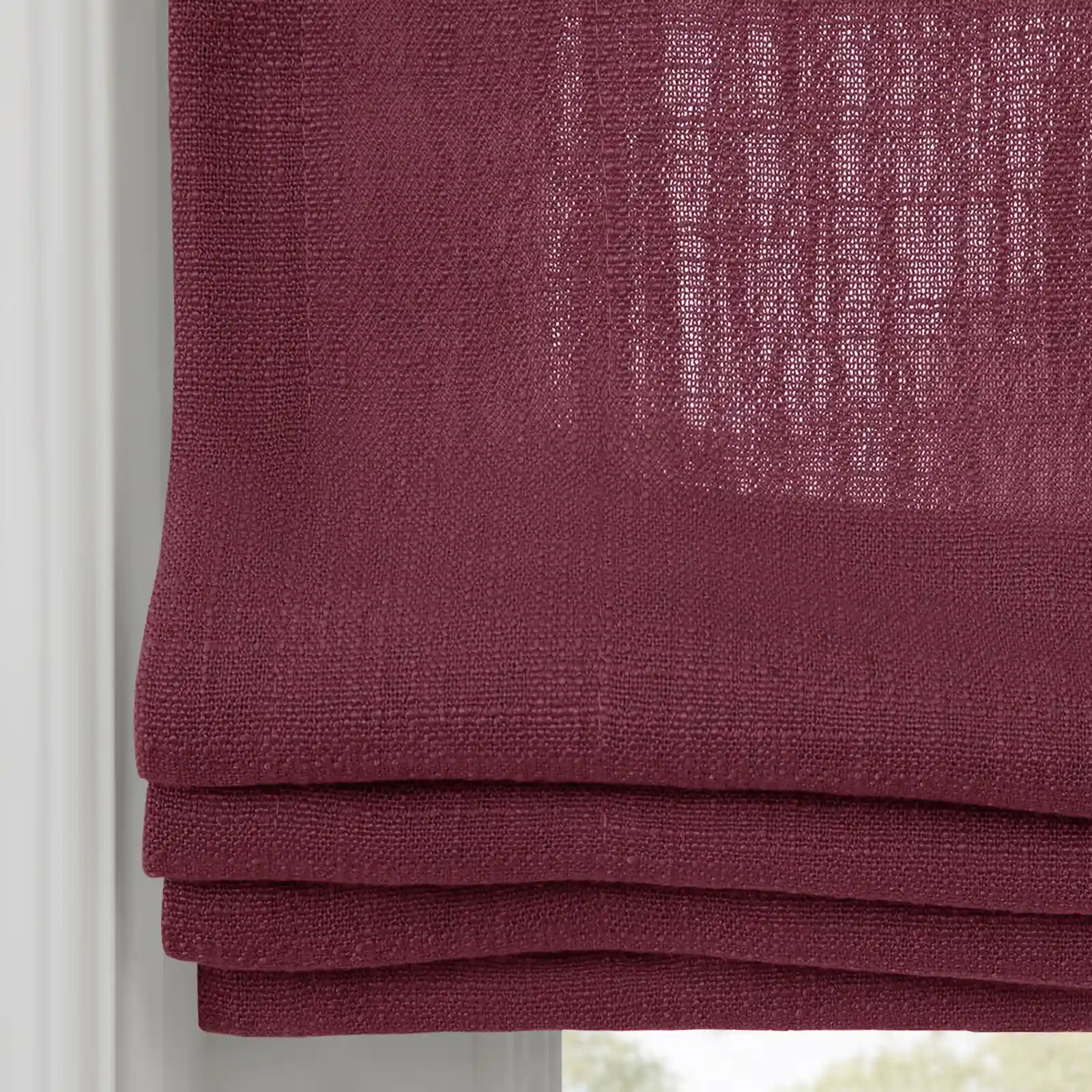 Liz Linen Flat Roman Shade Cord Lift - Image 98