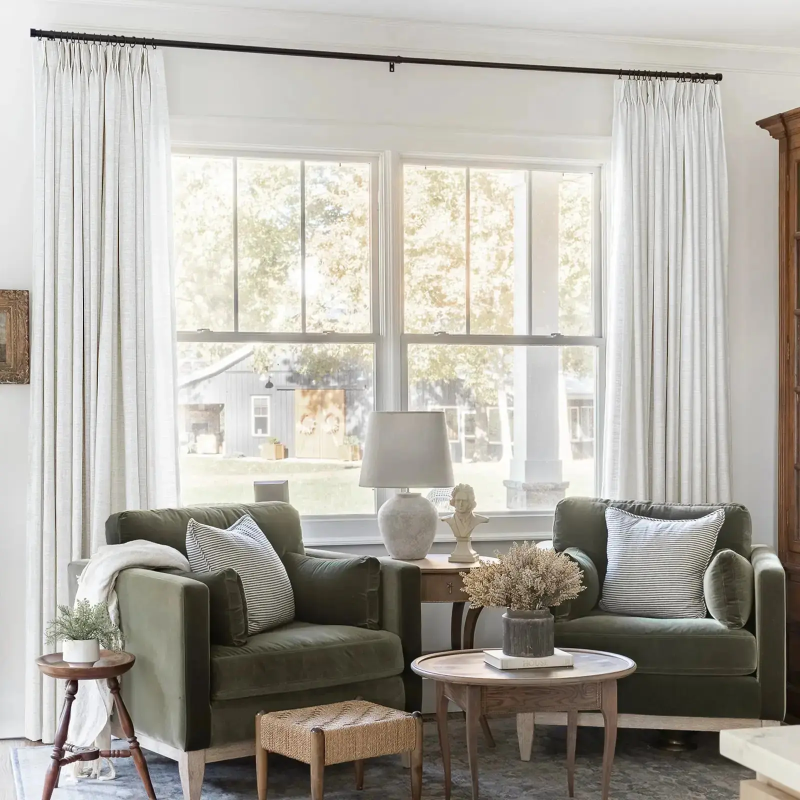 Liz Linen Pinch Pleat Ready Made Curtain with Blackout Thermal Lining - Image 10