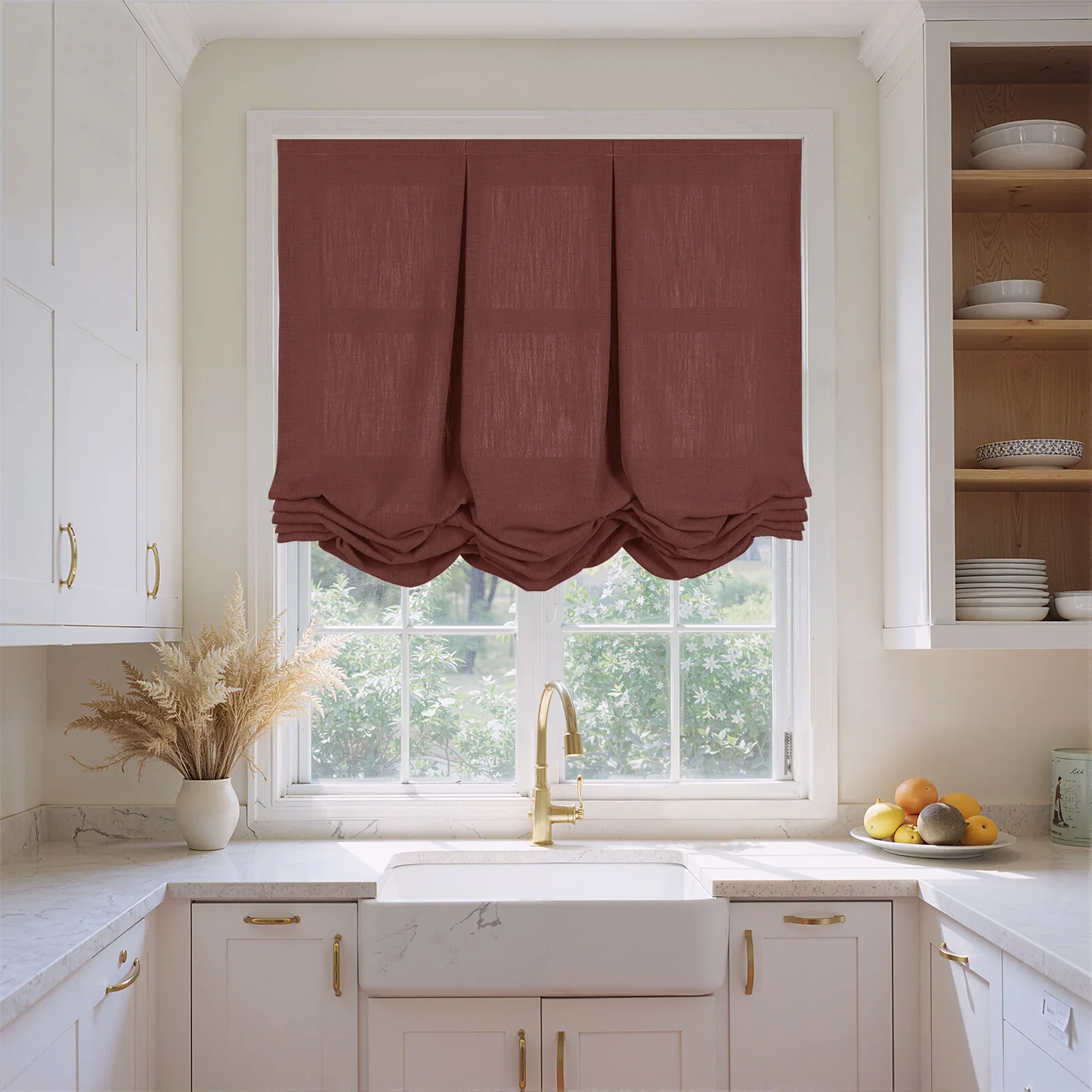 Liz Linen Pleated Balloon Shade Cord Lift - Image 138