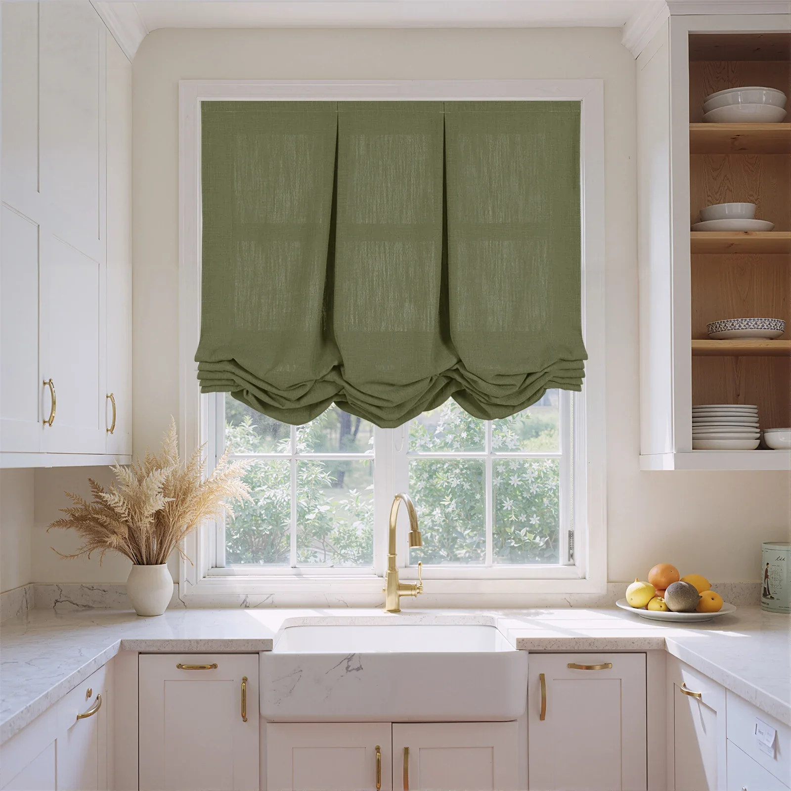 Liz Linen Pleated Balloon Shade Cord Lift - Image 168