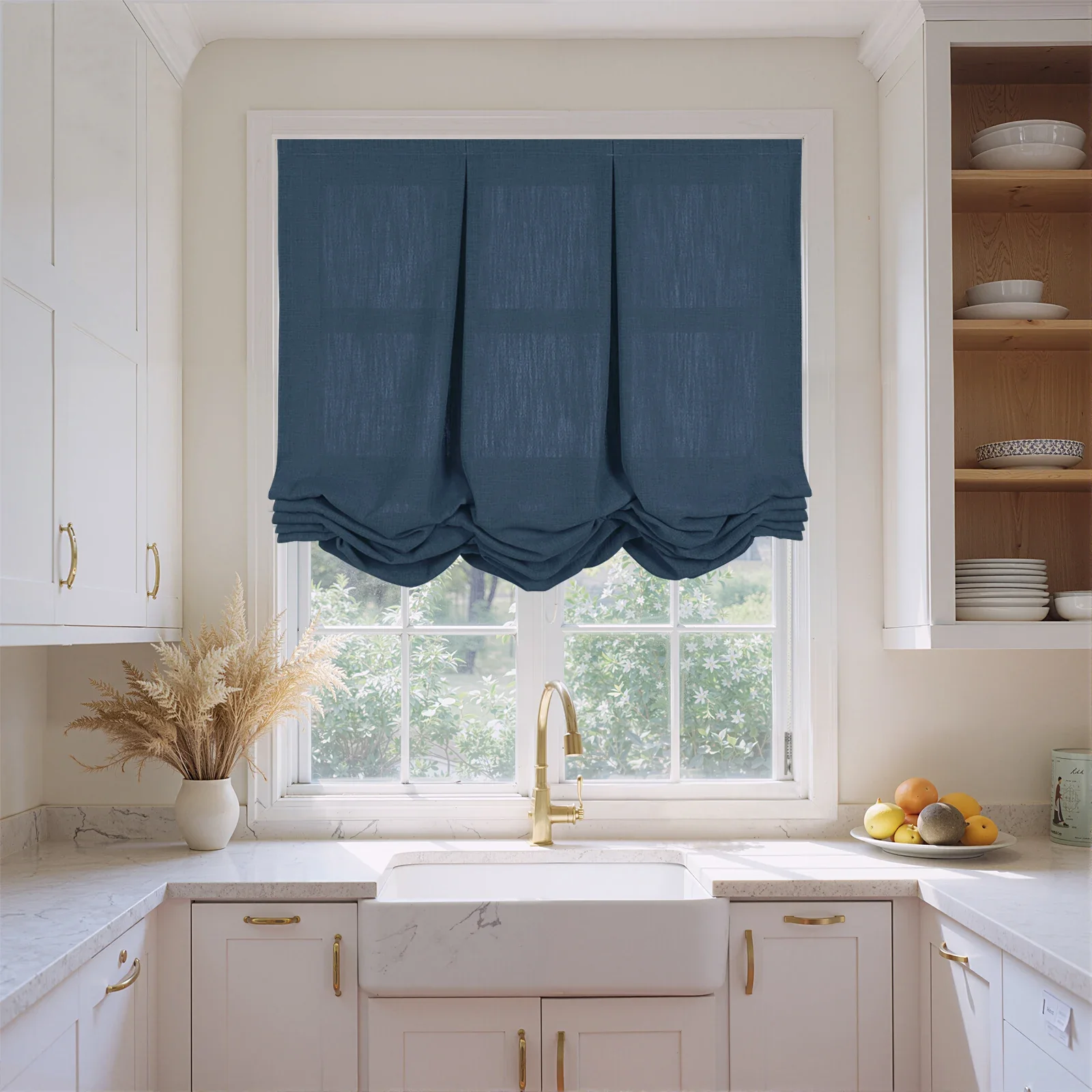 Liz Linen Pleated Balloon Shade Cord Lift - Image 210