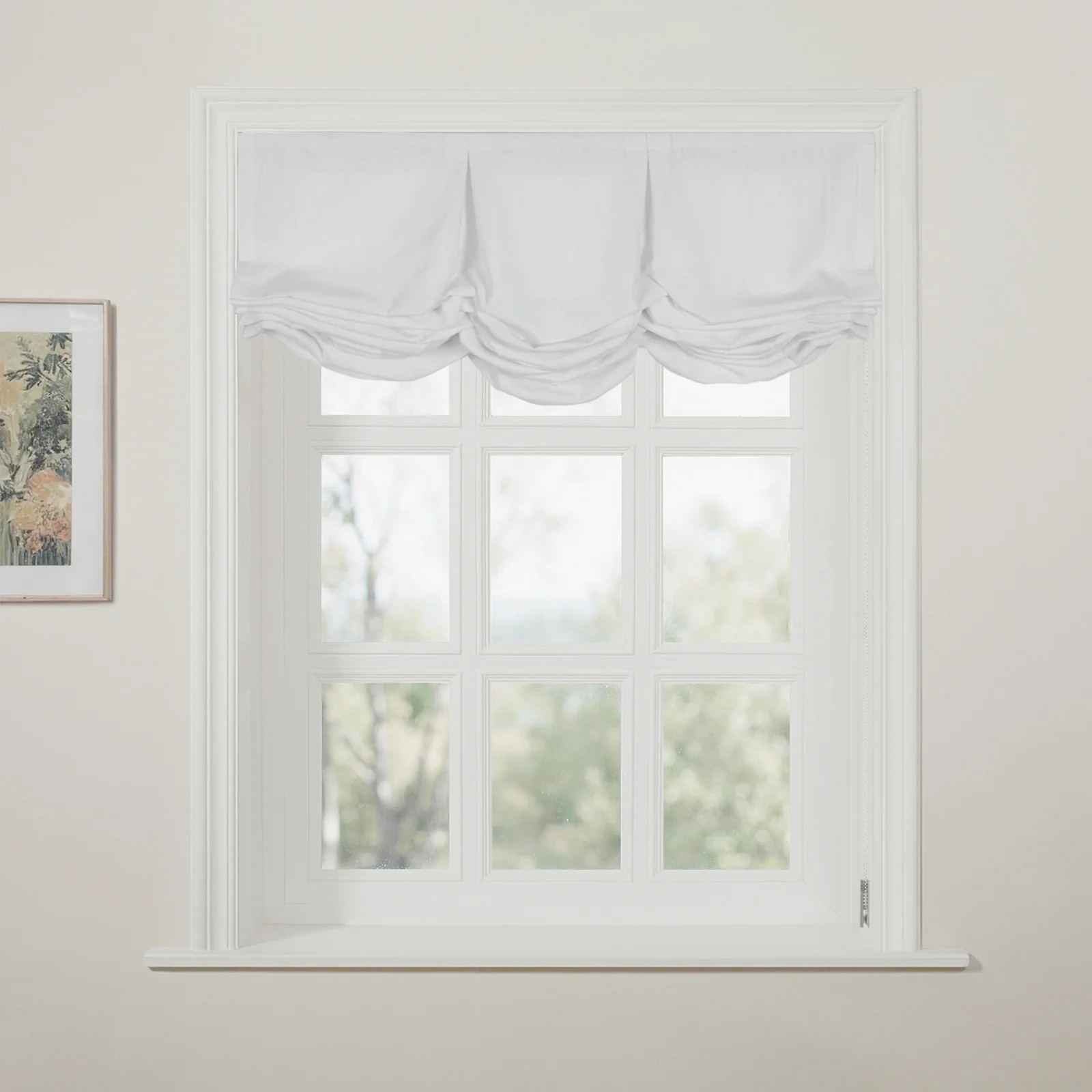 Liz Linen Pleated Balloon Shade Cord Lift - Image 4