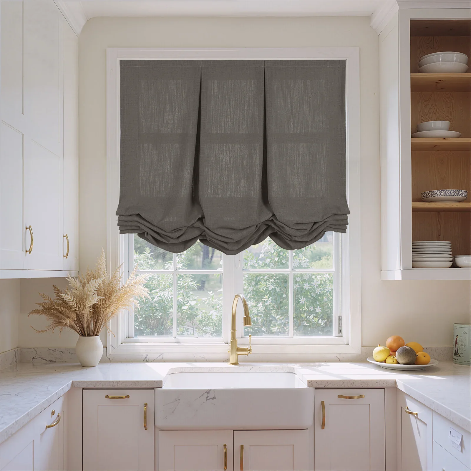 Liz Linen Pleated Balloon Shade Cord Lift - Image 72