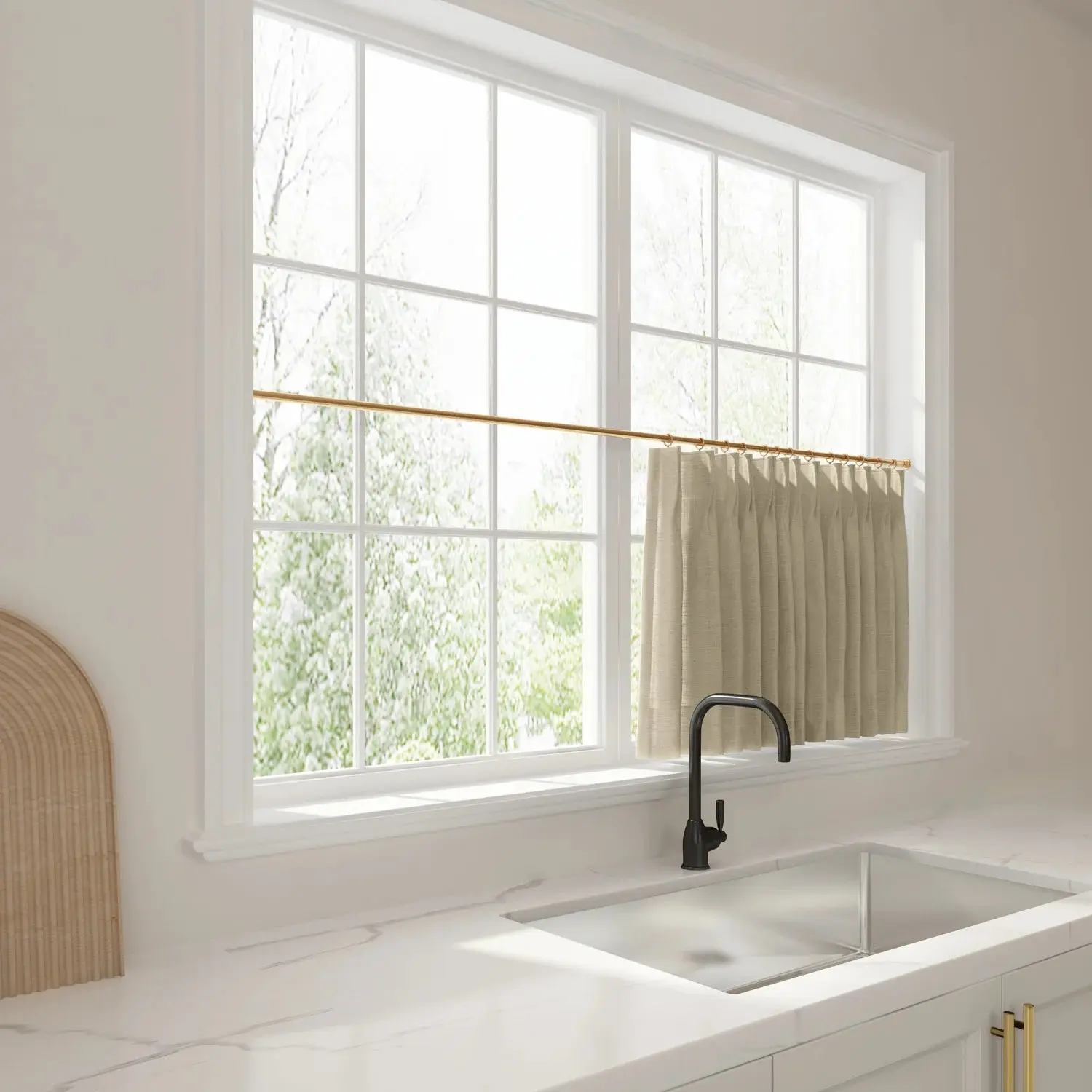 Liz Linen Pleated Cafe Curtains - Image 116