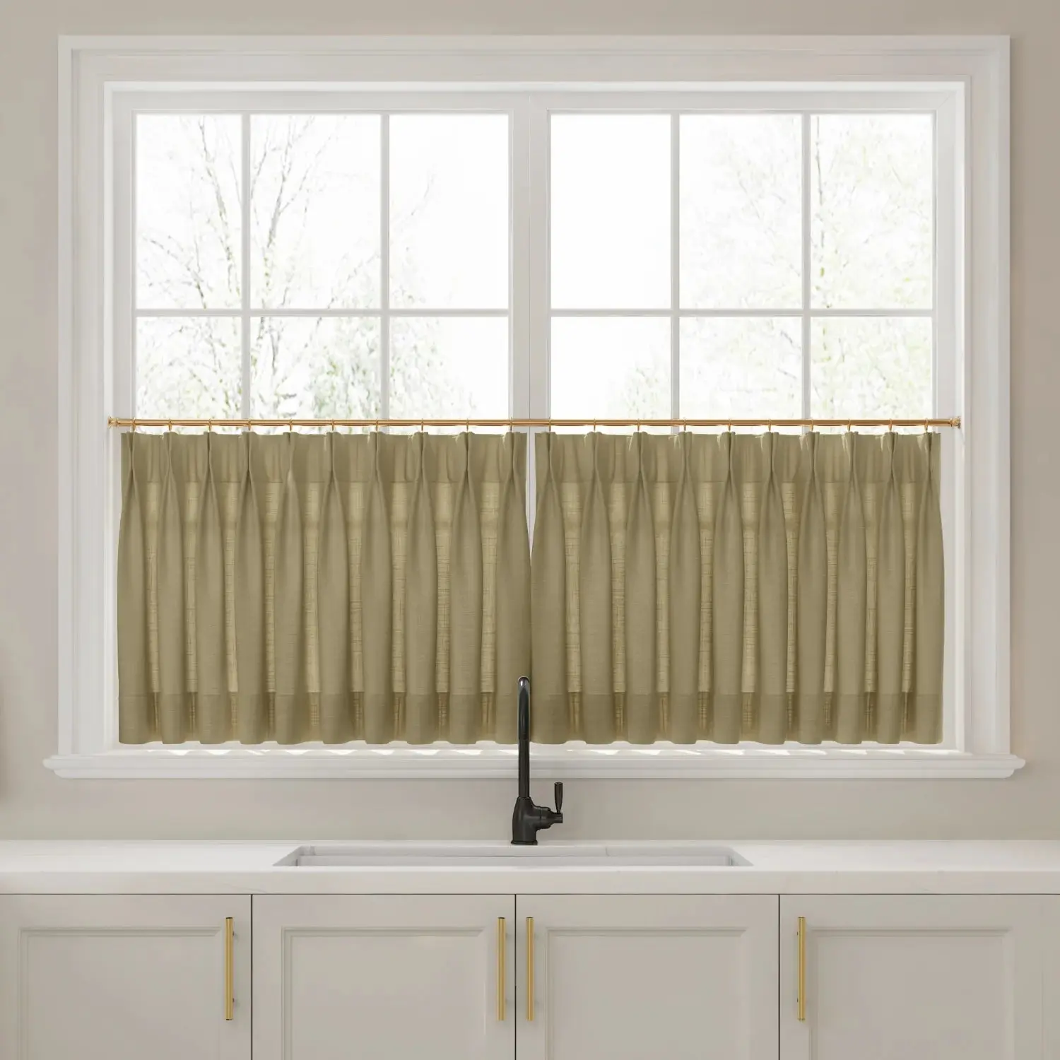 Liz Linen Pleated Cafe Curtains - Image 38