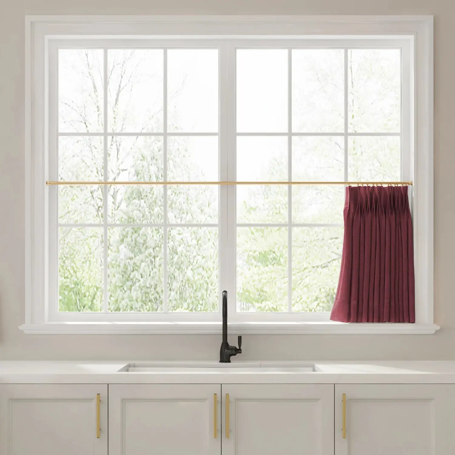 Liz Linen Pleated Cafe Curtains - Image 62