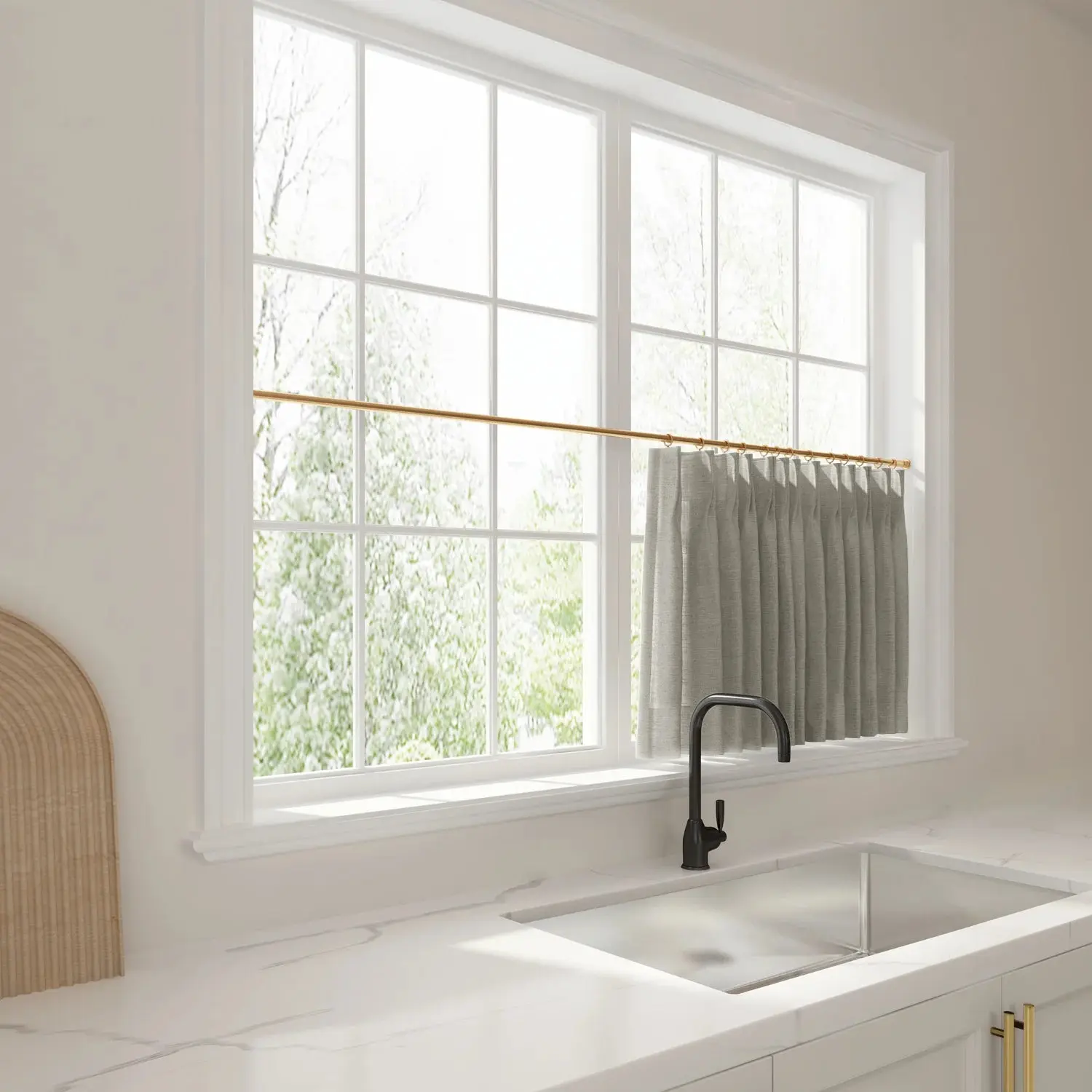 Liz Linen Pleated Cafe Curtains - Image 88