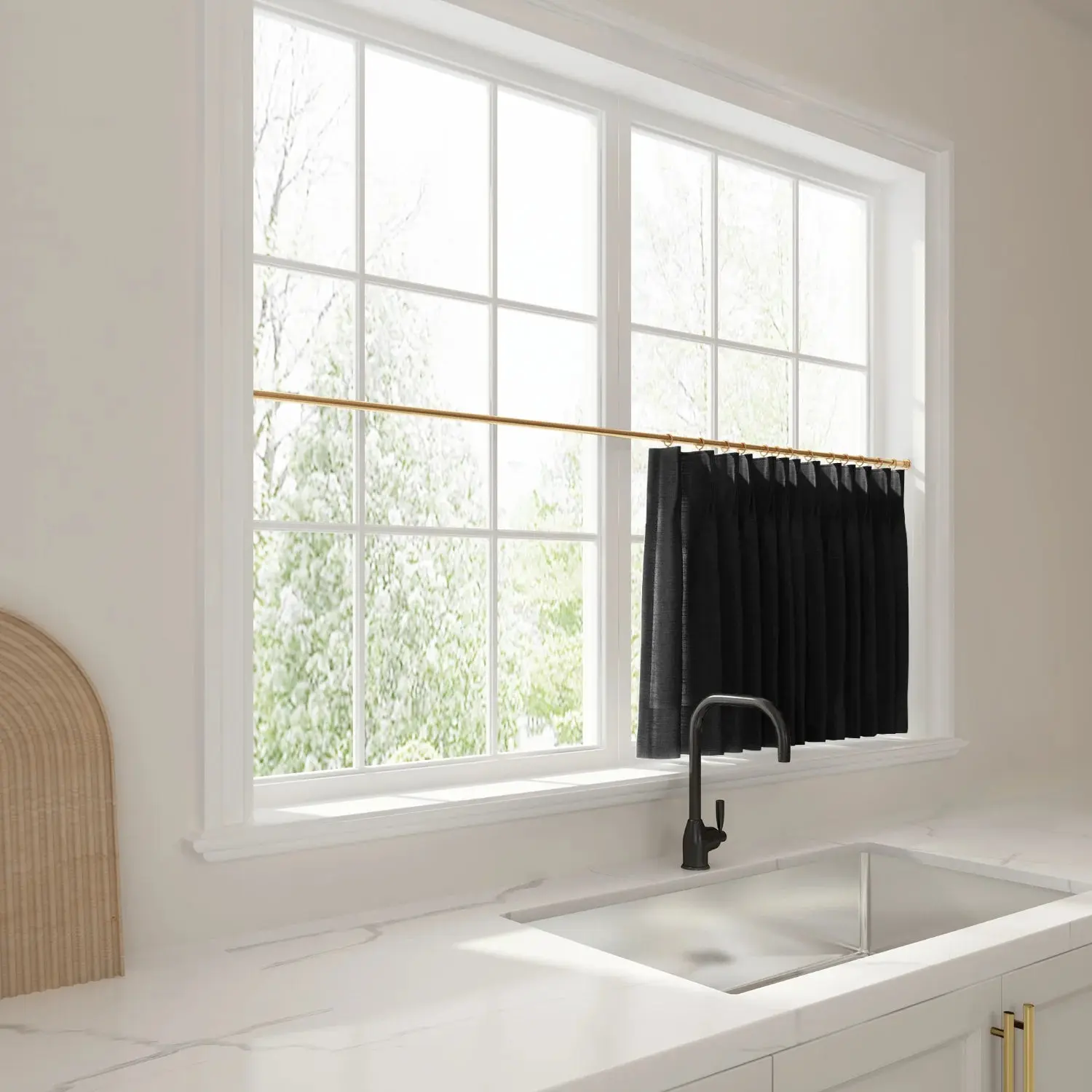 Liz Linen Pleated Cafe Curtains - Image 94