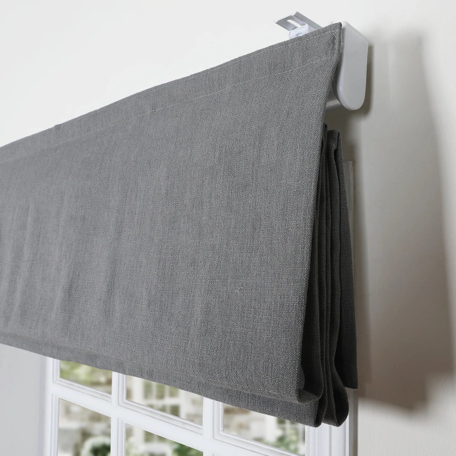 TWOPAGES Liz™ Linen Roman Shade Cordless Plus Size - Image 15