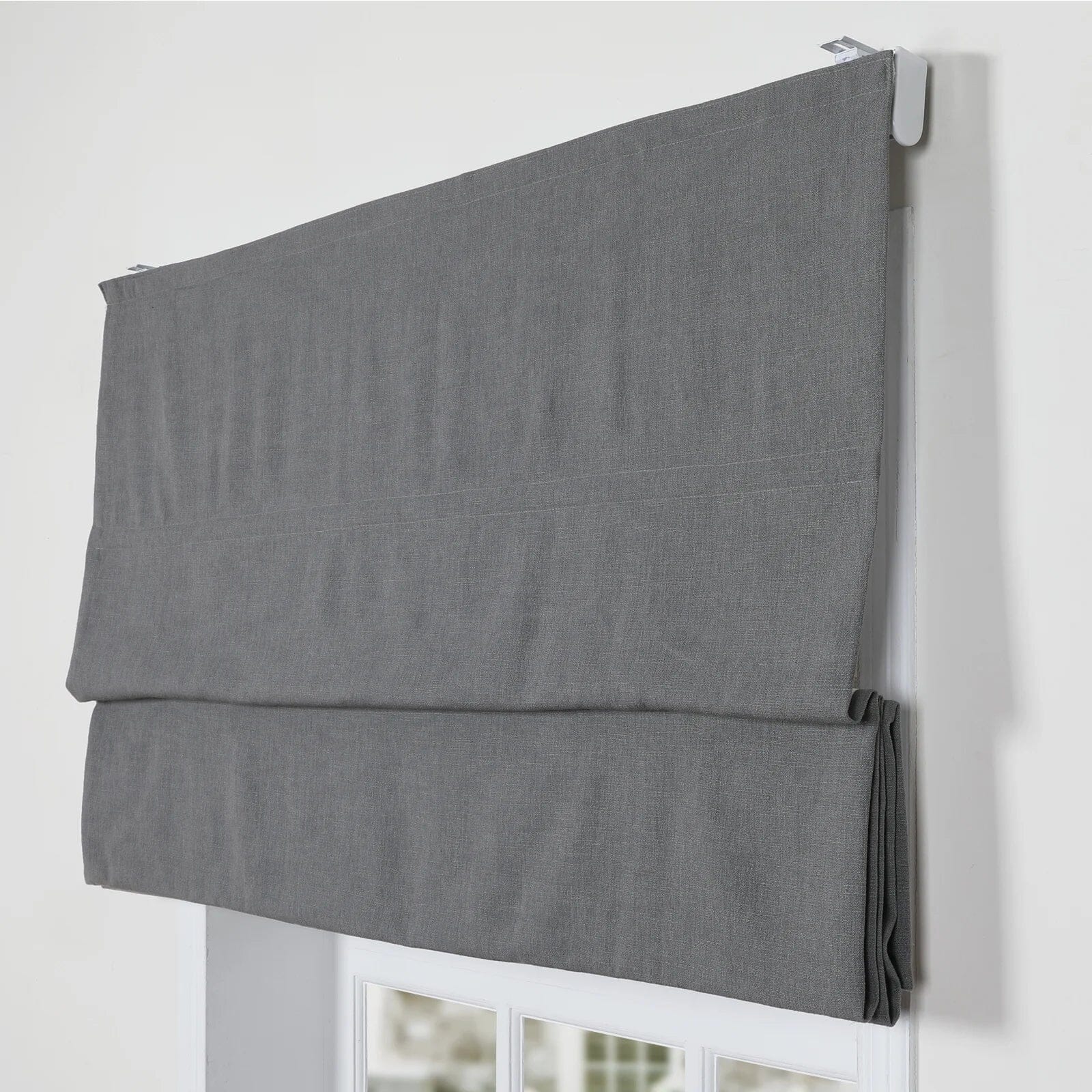 TWOPAGES Liz™ Linen Roman Shade Cordless Plus Size - Image 17
