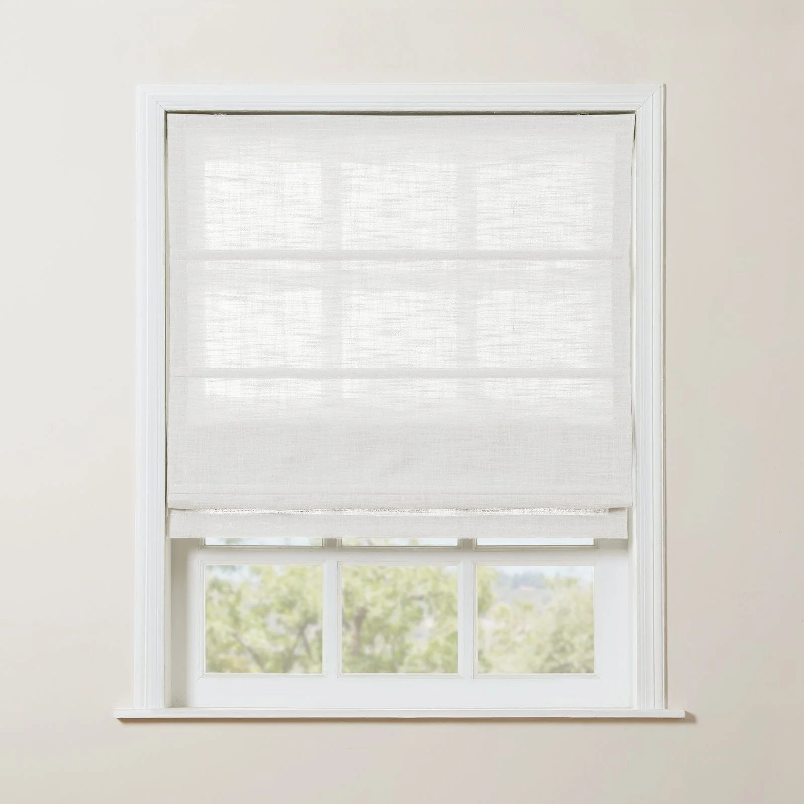 TWOPAGES Liz™ Linen Roman Shade Cordless Plus Size - Image 24
