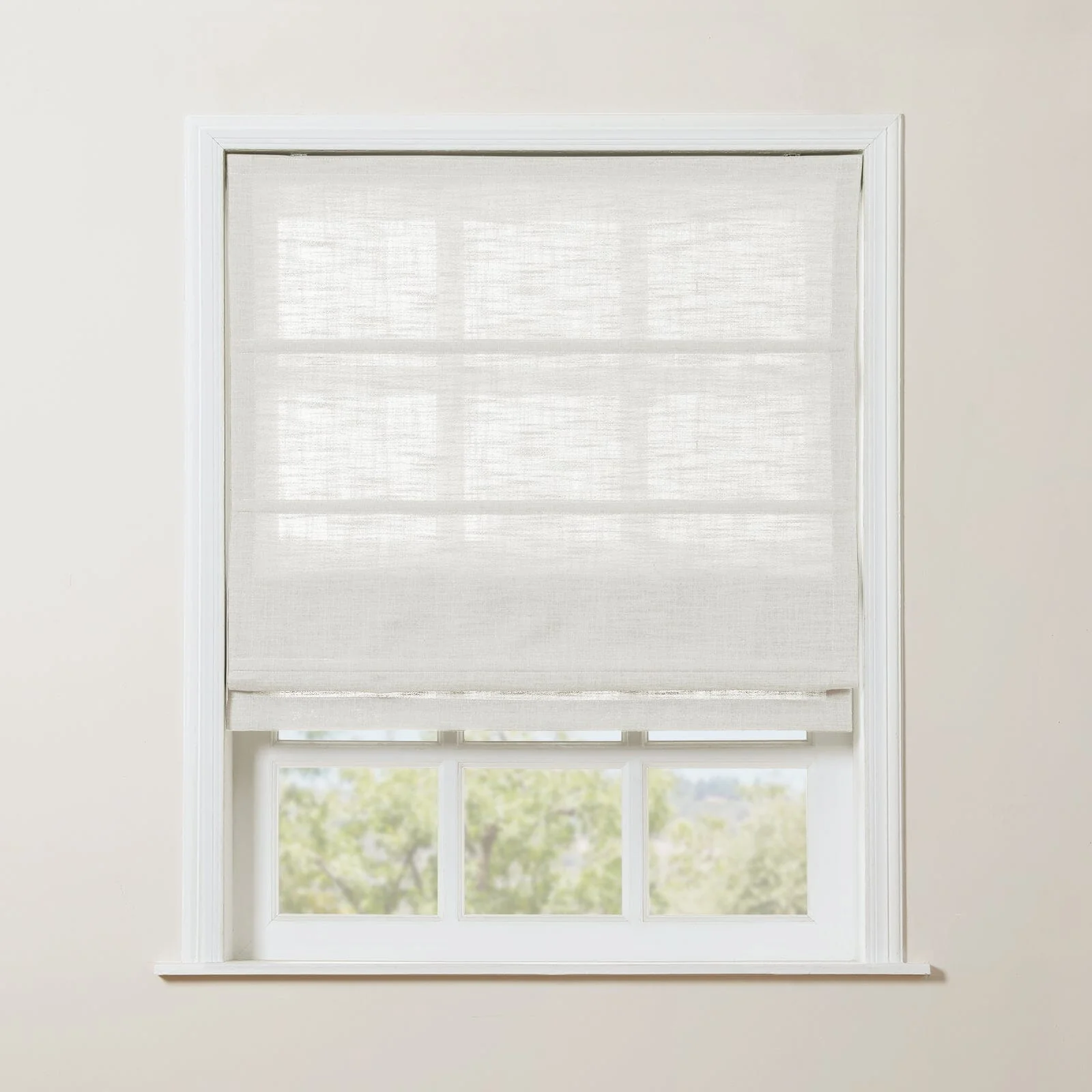 TWOPAGES Liz™ Linen Roman Shade Cordless Plus Size - Image 25