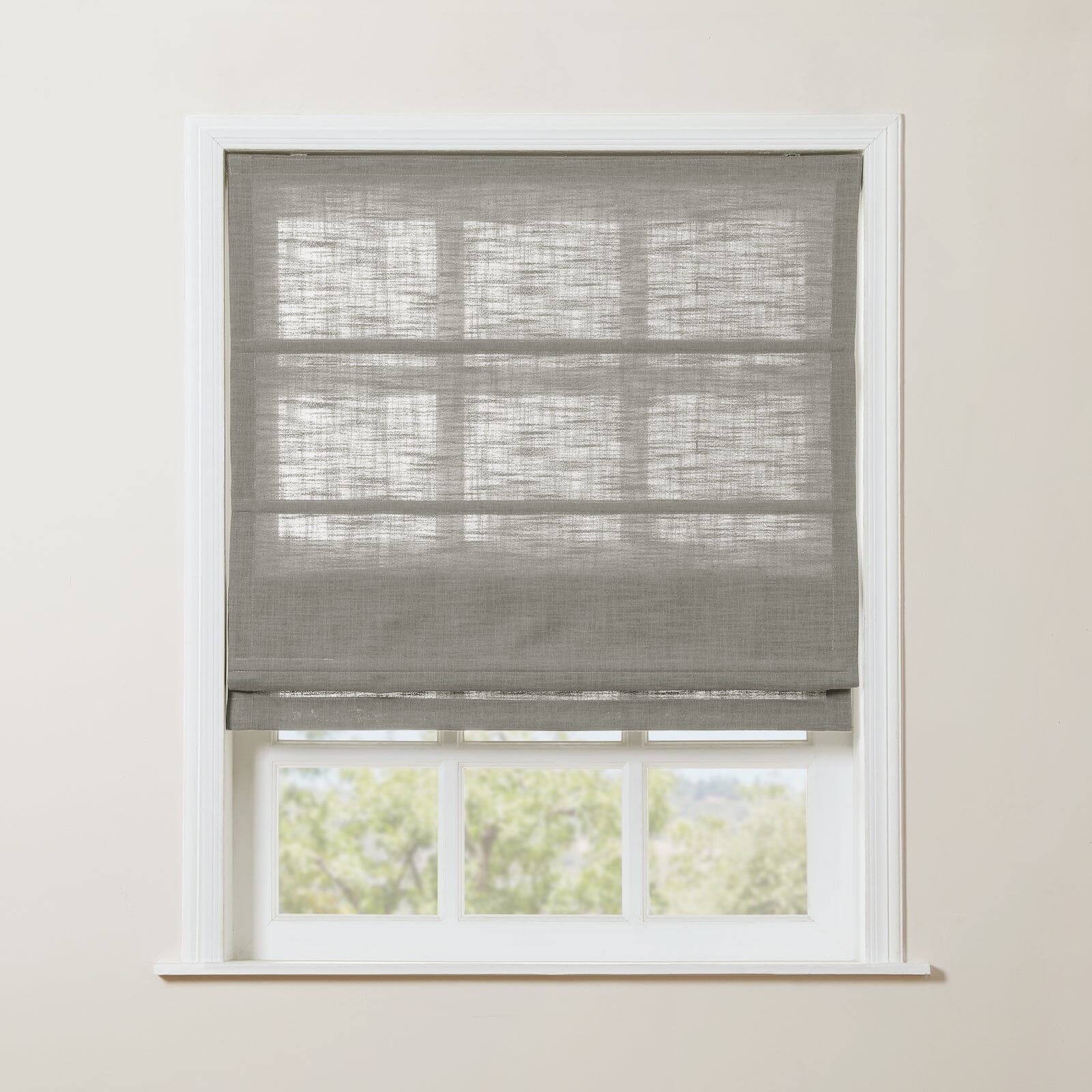 TWOPAGES Liz™ Linen Roman Shade Cordless Plus Size - Image 34