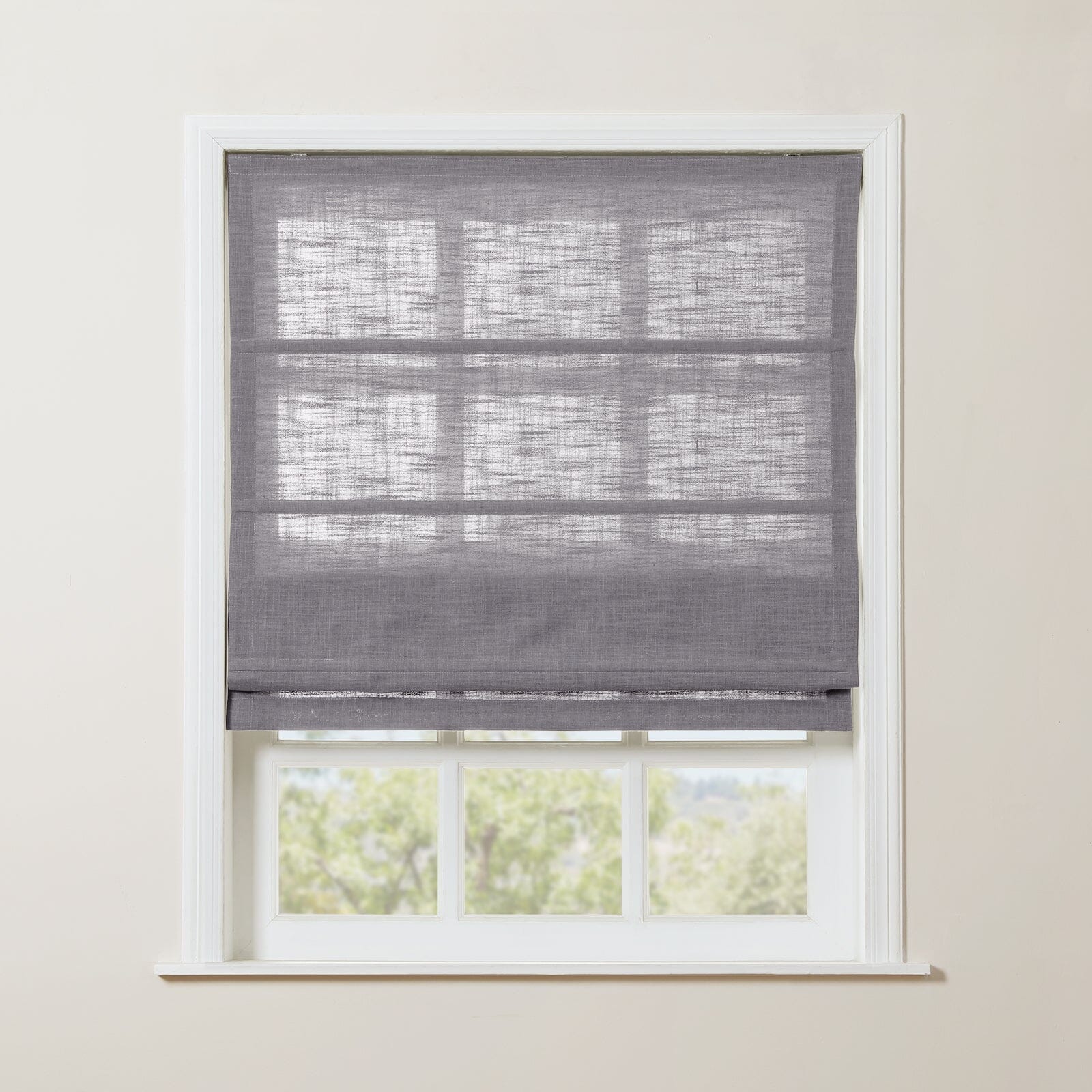 TWOPAGES Liz™ Linen Roman Shade Cordless Plus Size - Image 35