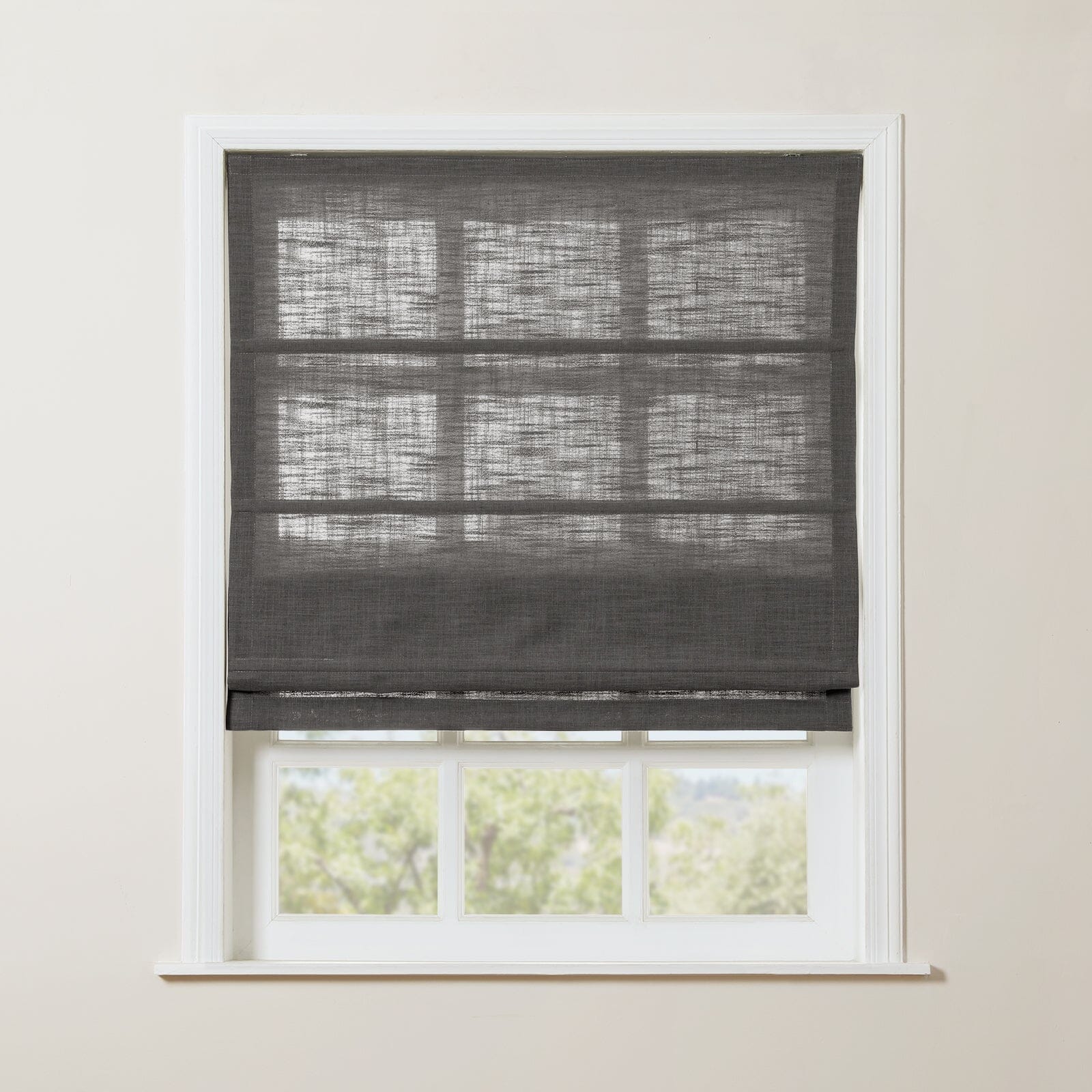 TWOPAGES Liz™ Linen Roman Shade Cordless Plus Size - Image 36