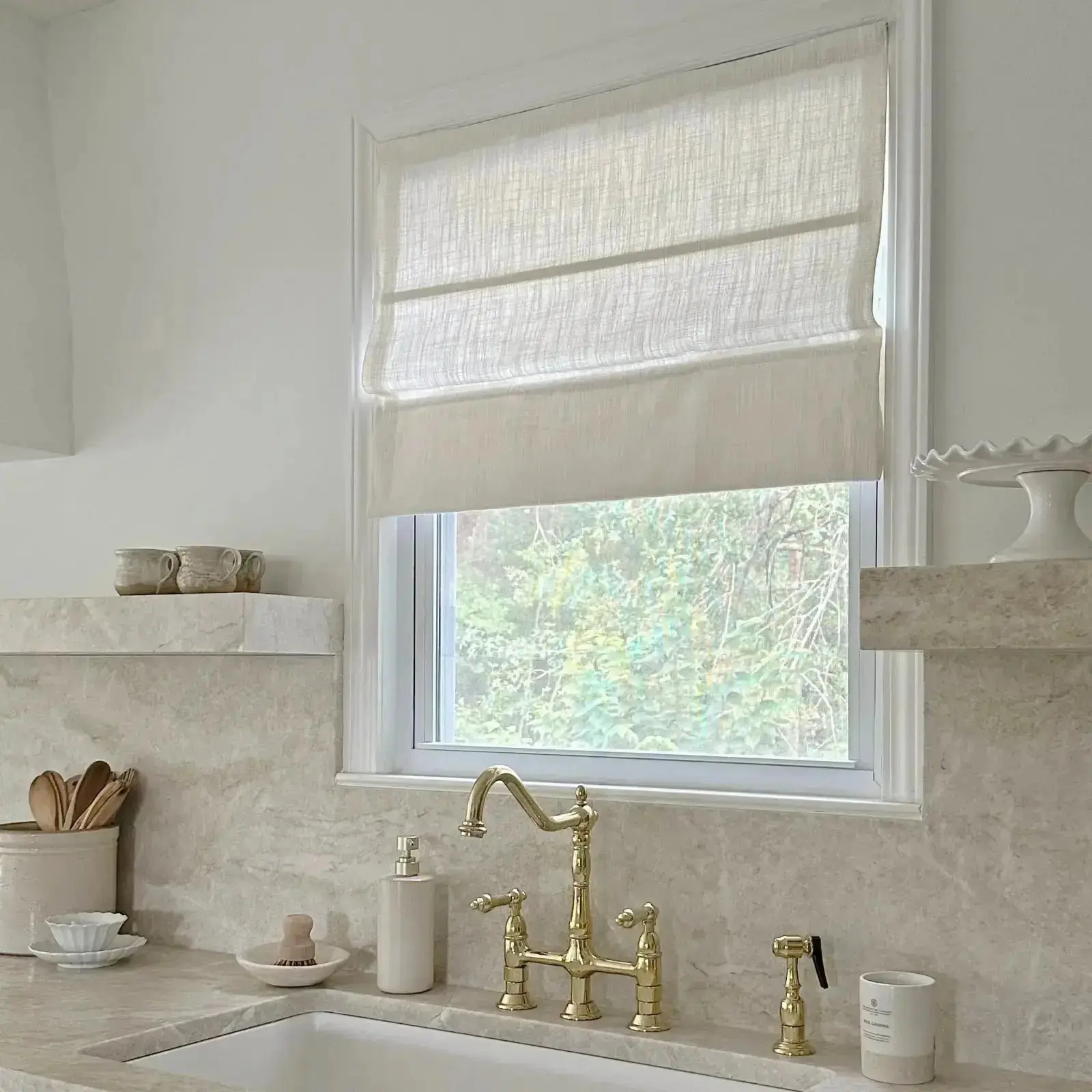 Liz Linen Roman Shade Cordless - Image 33