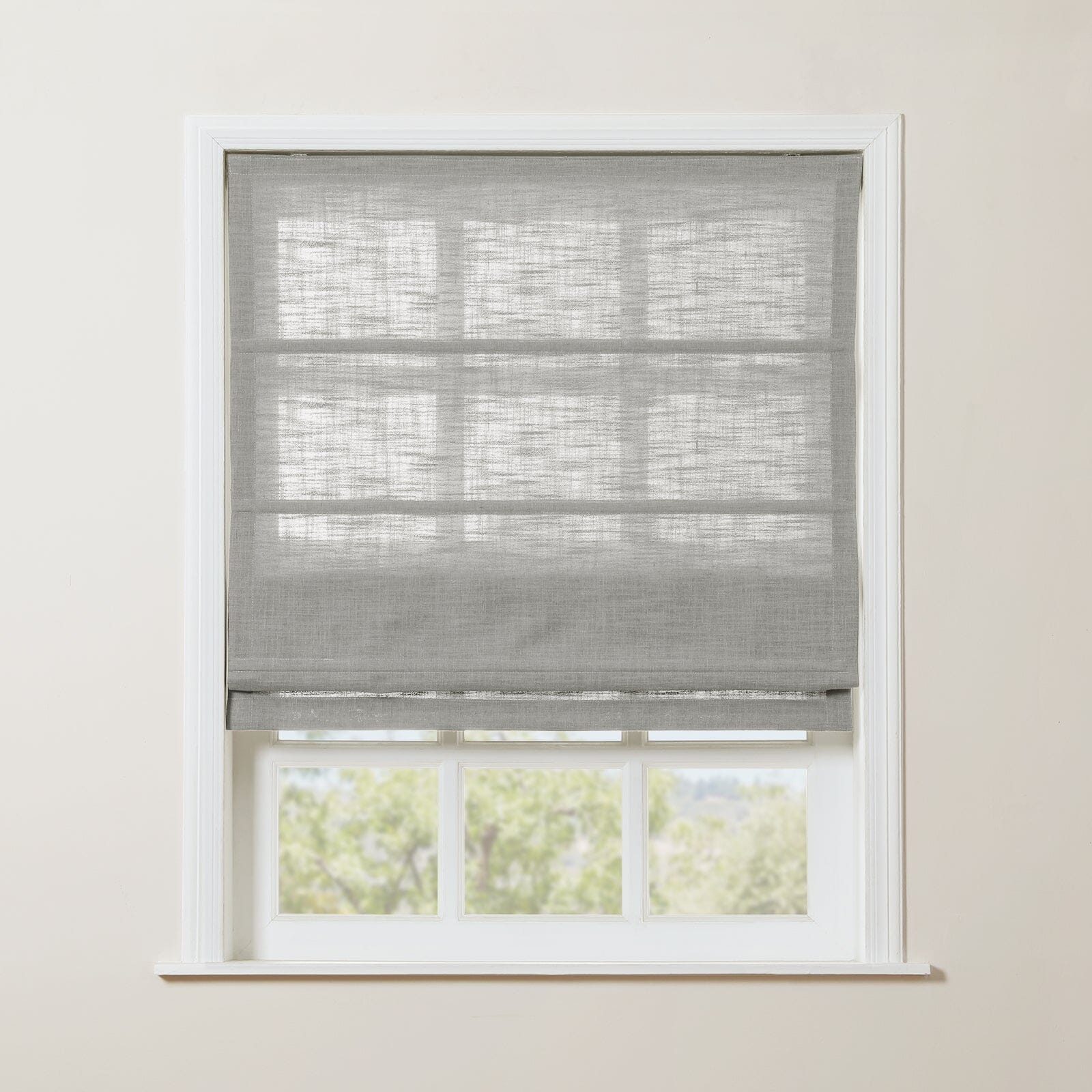TWOPAGES Liz™ Linen Roman Shade Cordless Plus Size - Image 41