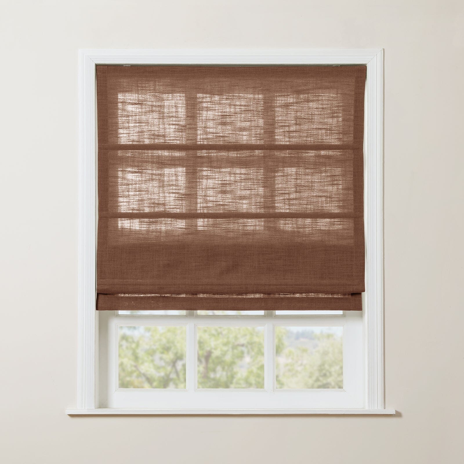 TWOPAGES Liz™ Linen Roman Shade Cordless Plus Size - Image 49