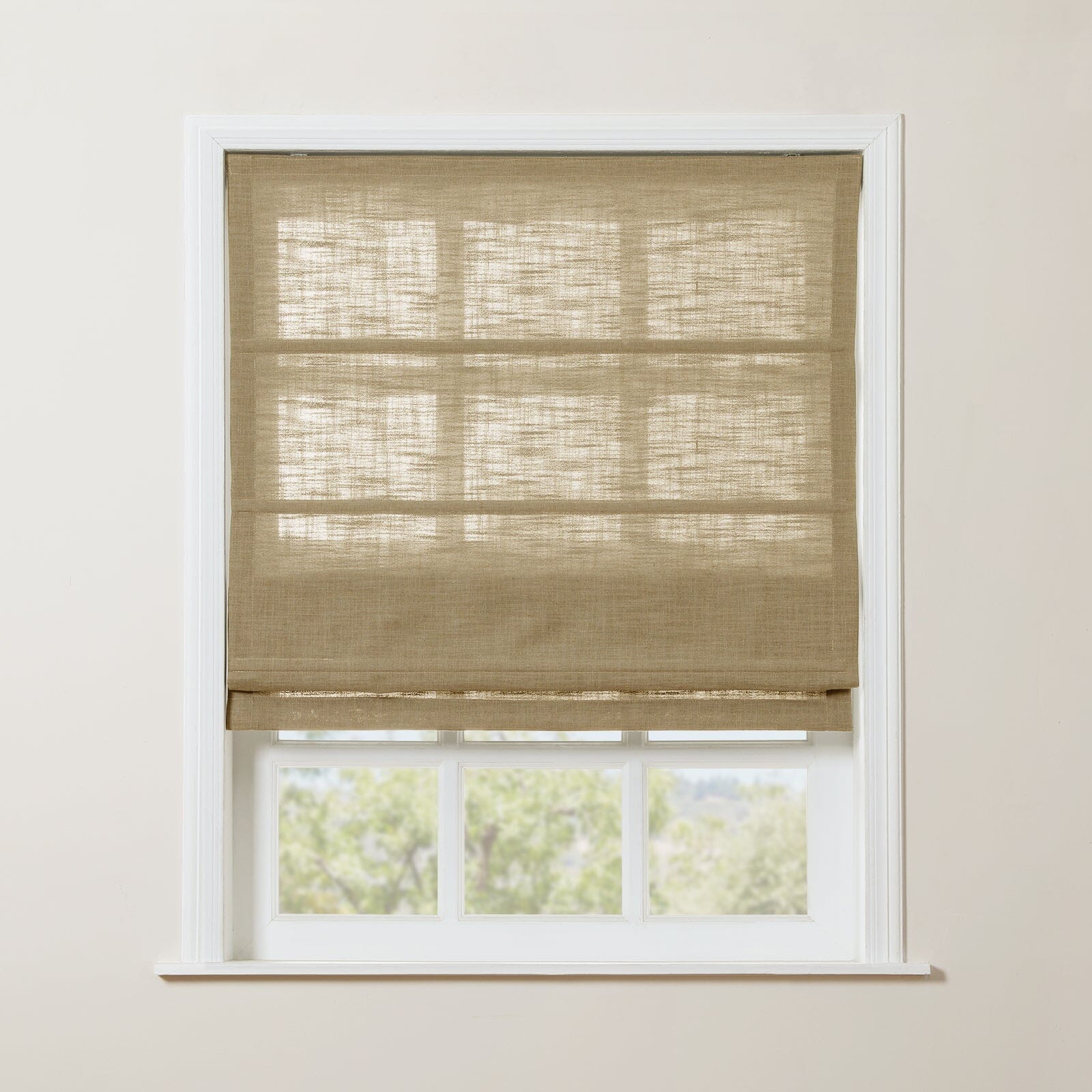 TWOPAGES Liz™ Linen Roman Shade Cordless Plus Size - Image 51