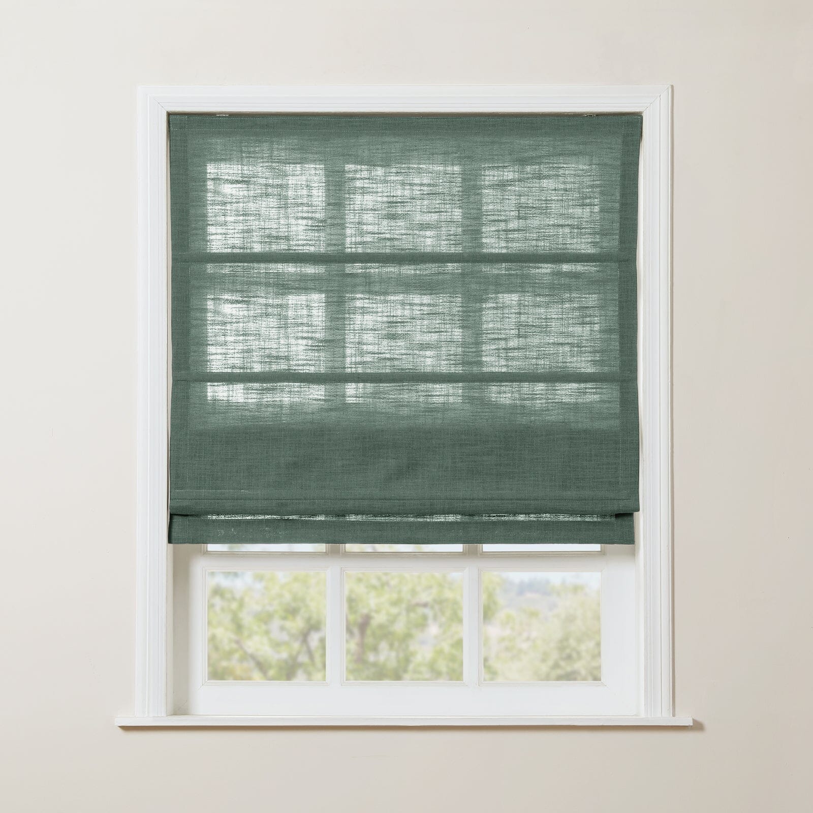 TWOPAGES Liz™ Linen Roman Shade Cordless Plus Size - Image 55