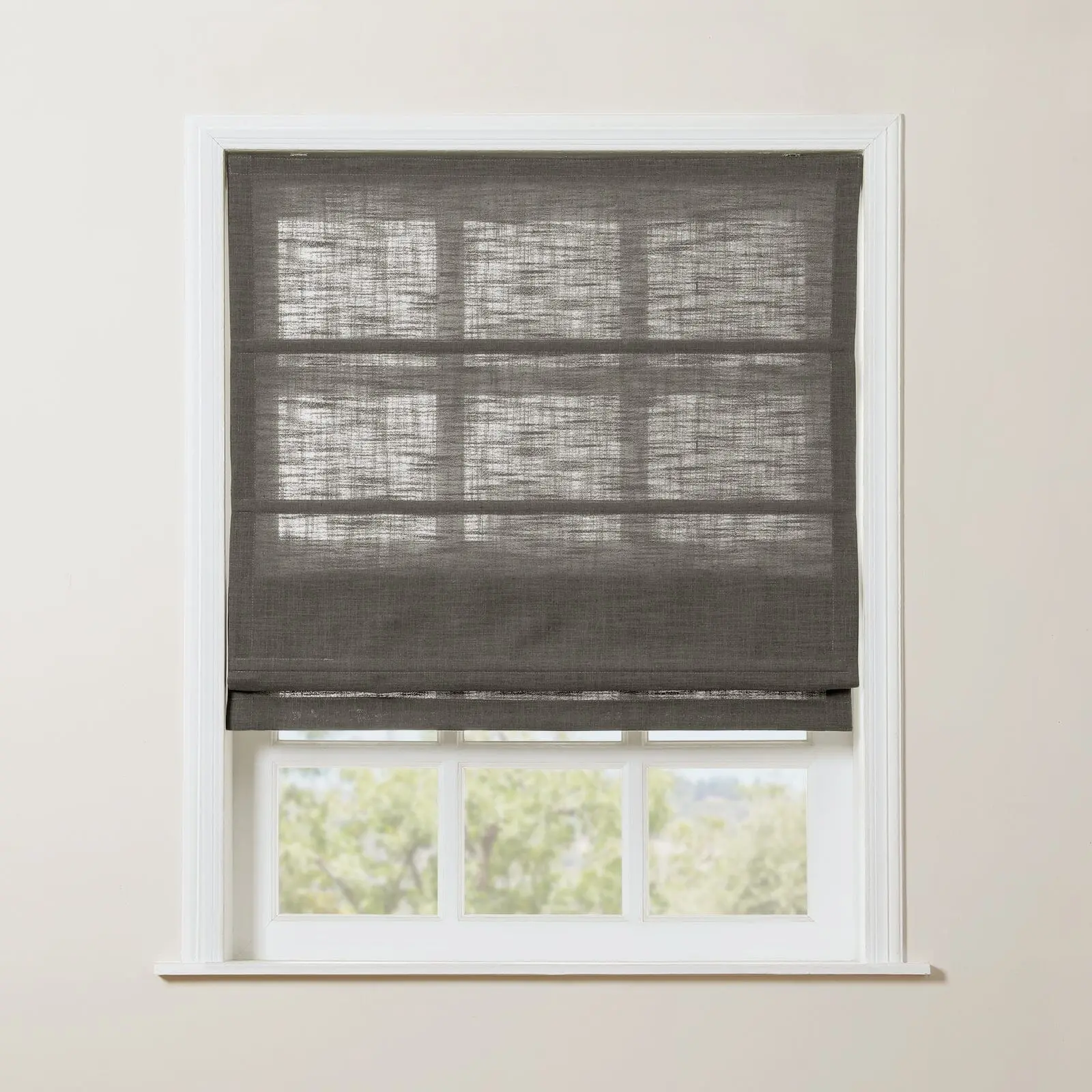 Liz Linen Blend Roman Shade Cordless - Wooden Headrail - Image 26