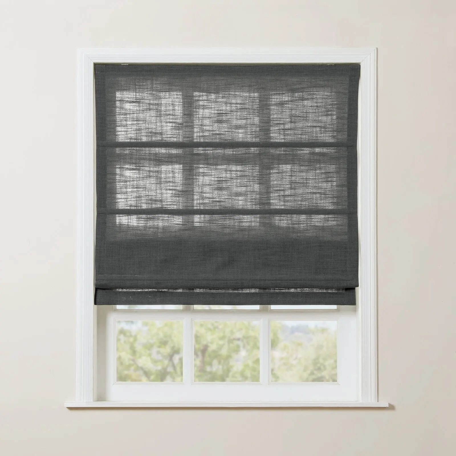 Liz Linen Blend Roman Shade Cordless - Wooden Headrail - Image 28