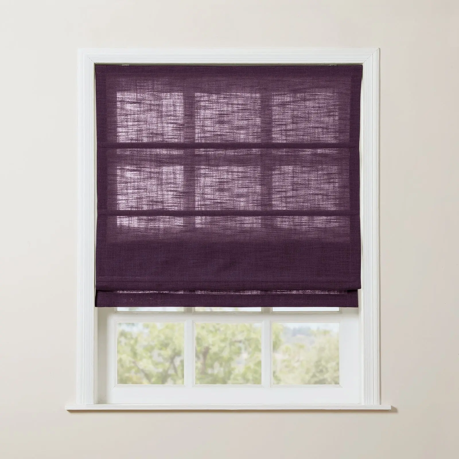 Liz Linen Blend Roman Shade Cordless - Wooden Headrail - Image 33