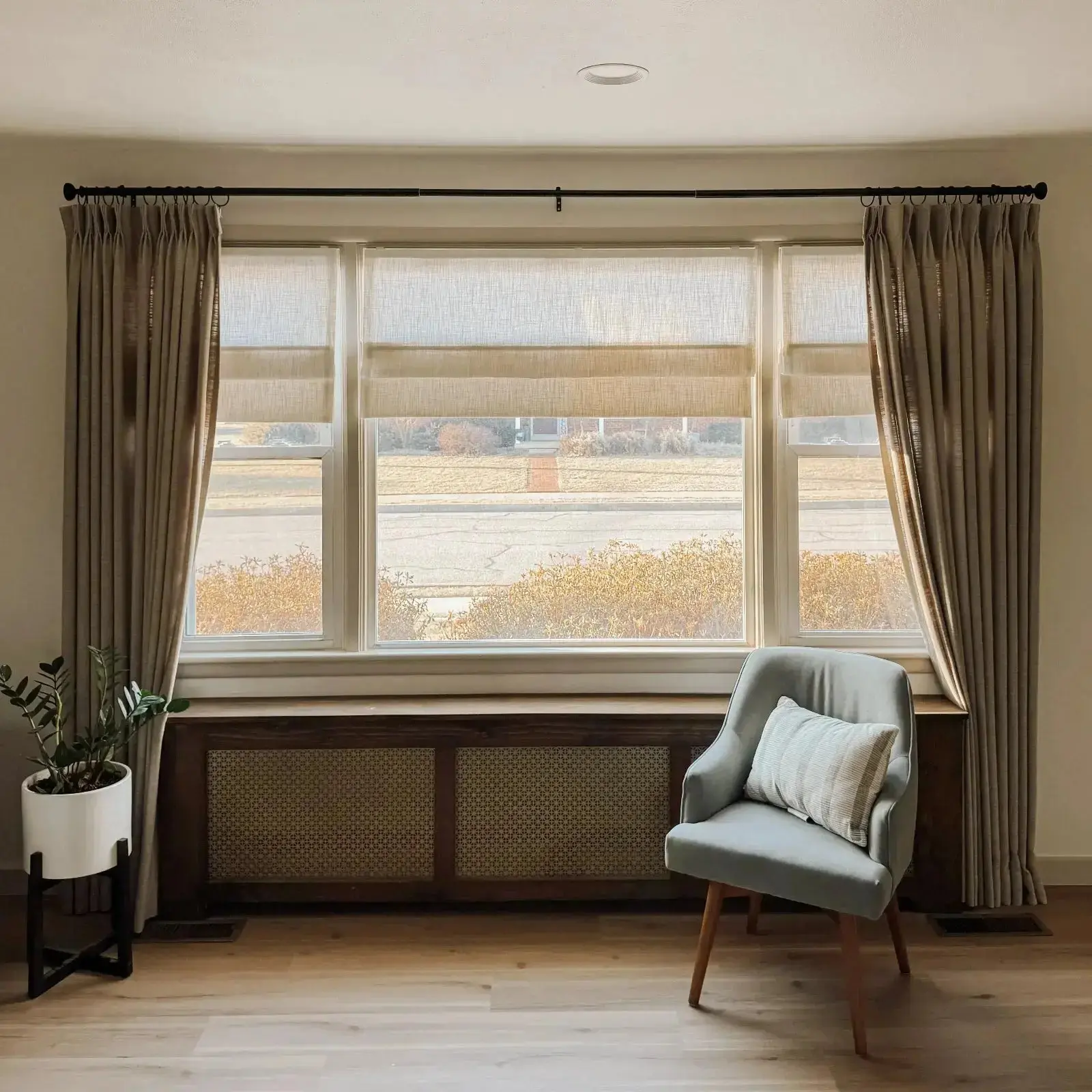 Liz Linen Window Roman Shades Loop Cord Lift - Image 16