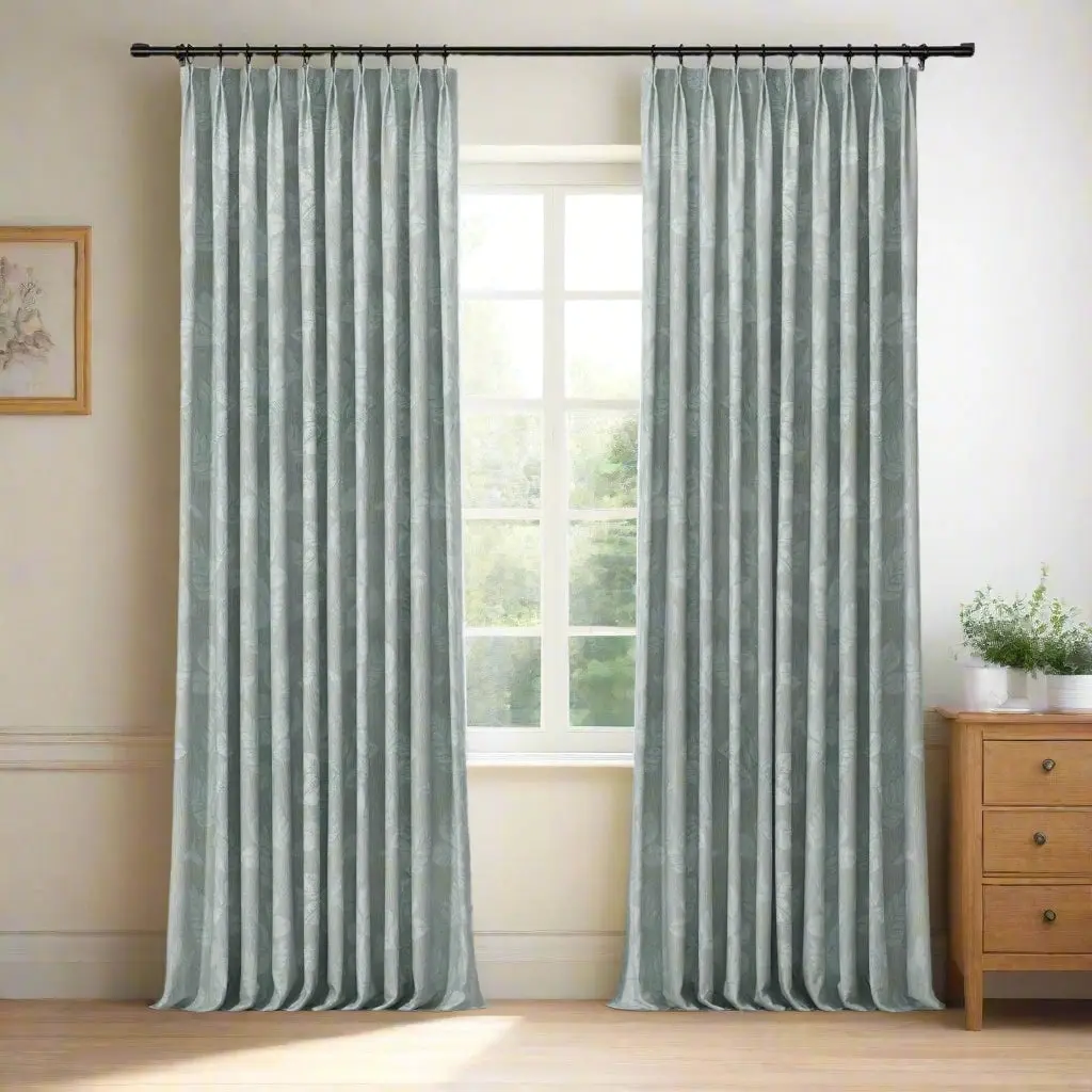 Lydia Foliage Jacquard Curtain Pleated - Serie H - Image 3