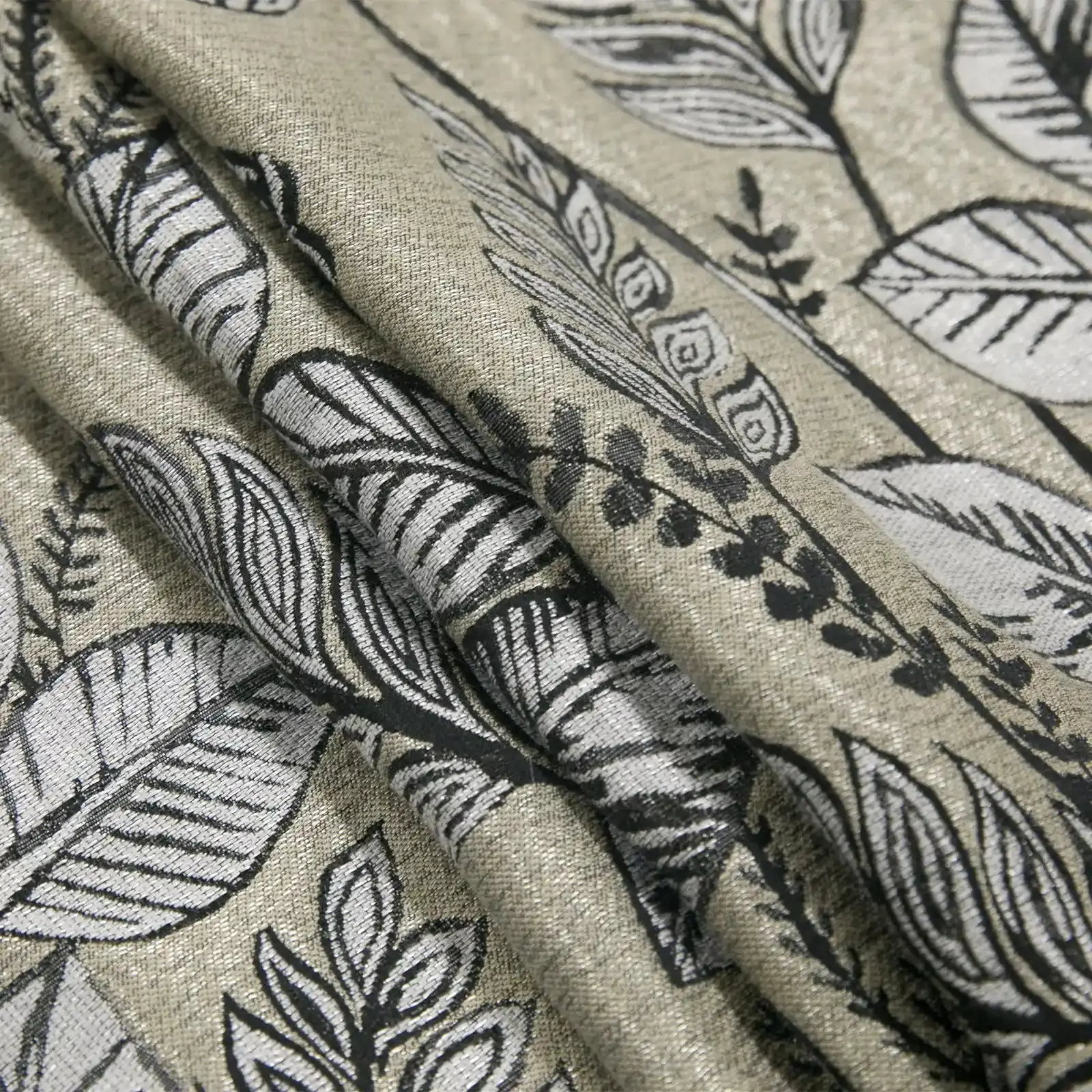 Lydia Foliage Jacquard Curtain Pleated - Serie H - Image 6
