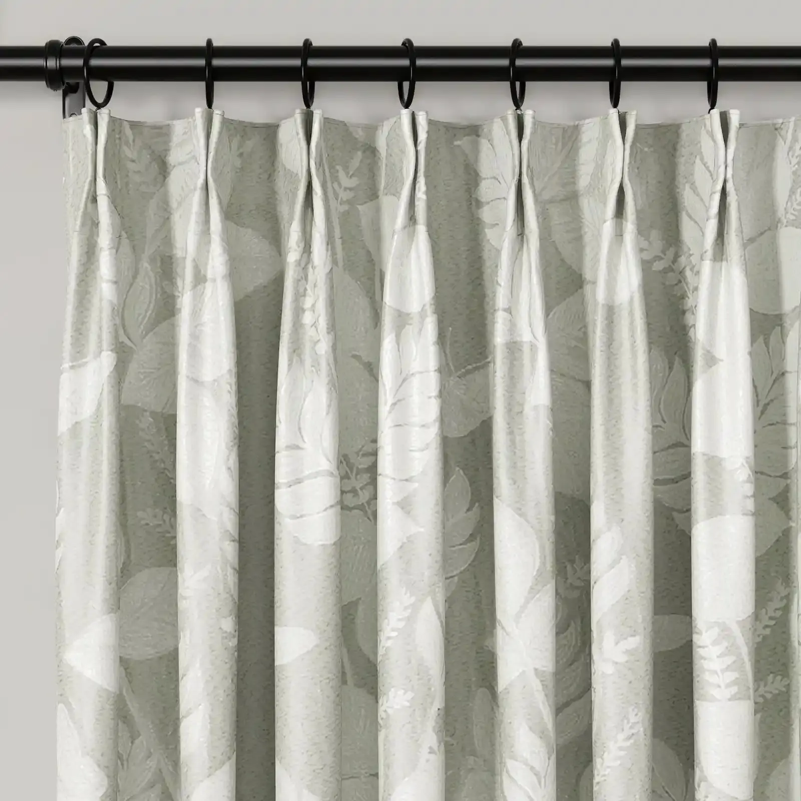 Lydia Foliage Jacquard Curtain Pleated - Serie H - Image 7