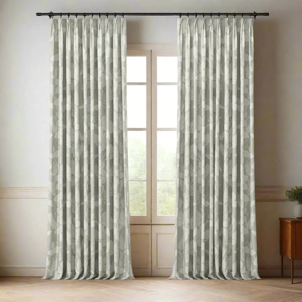 Lydia Foliage Jacquard Curtain Pleated - Serie H - Image 8