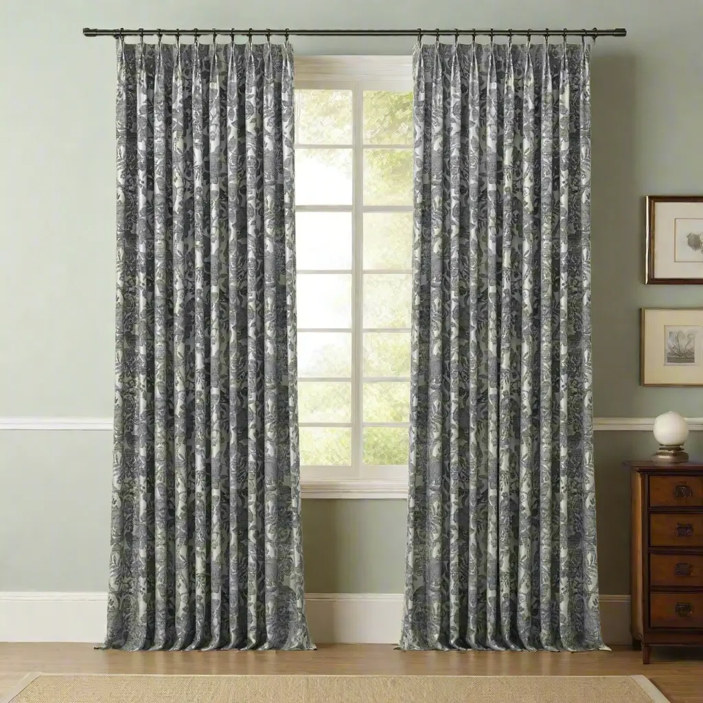 Lydia Garden Jacquard Curtain Pleated - Serie E - Image 12