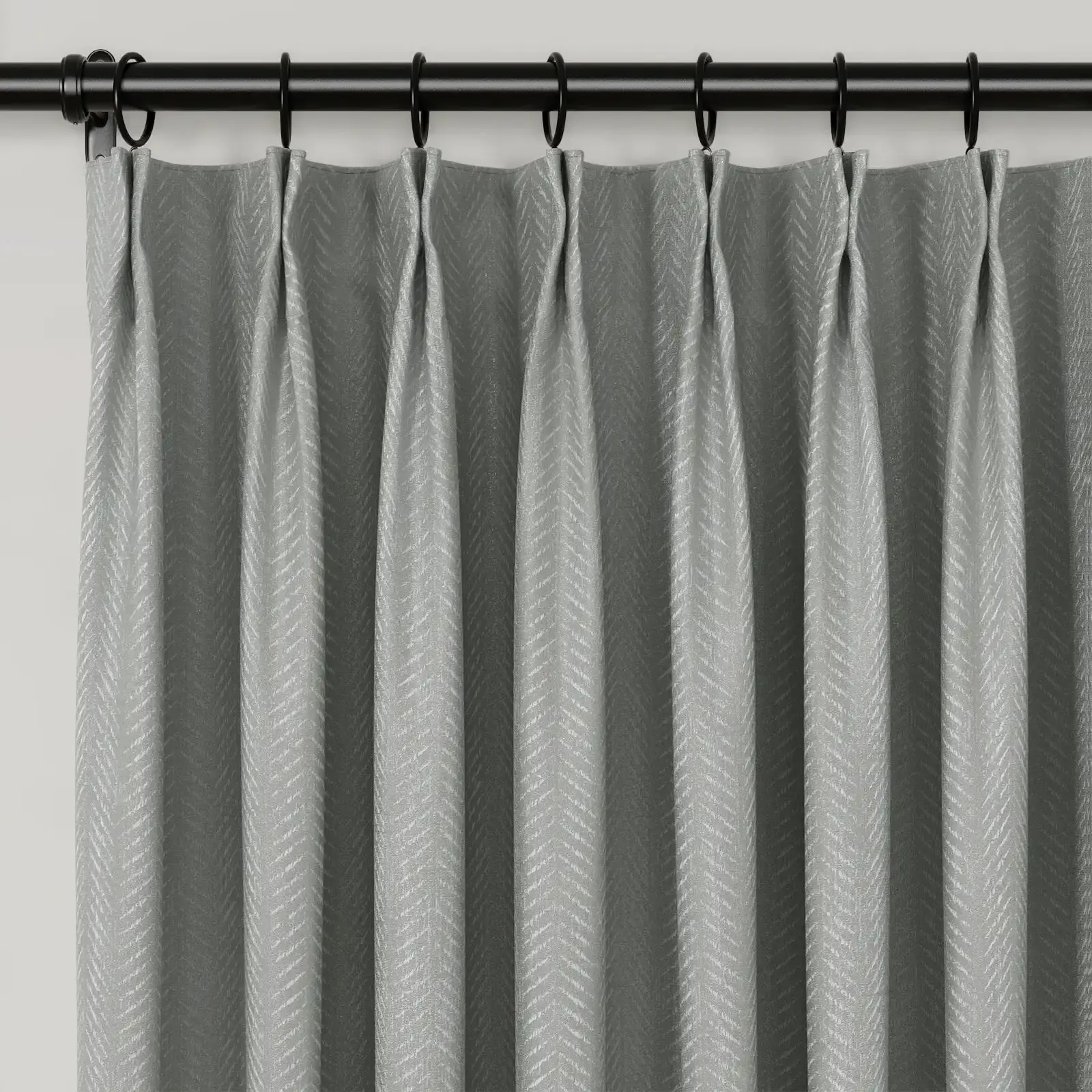 Lydia Herringbone Jacquard Curtain Pleated - Serie A - Image 5