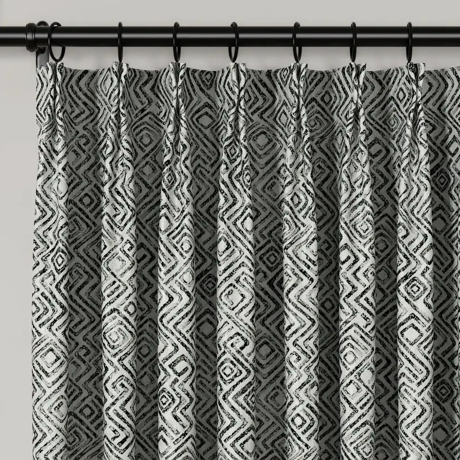 Lydia Scroll Jacquard Curtain Pleated - Serie H - Image 5
