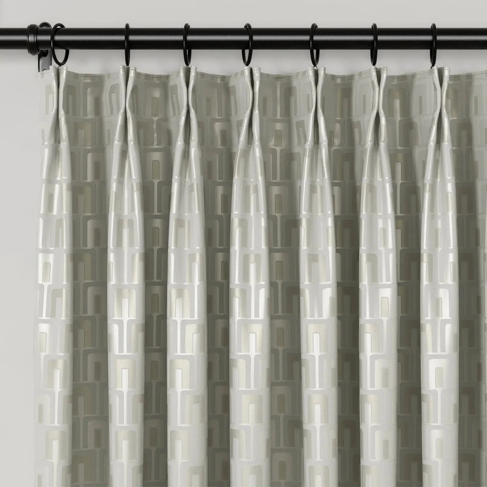 Lydia Plants Jacquard Curtain Pleated - Serie B - Image 30