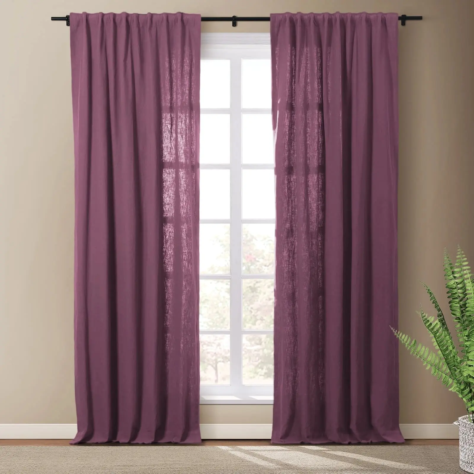 Masha Linen Cotton Textured Drapery Soft Top - Image 18