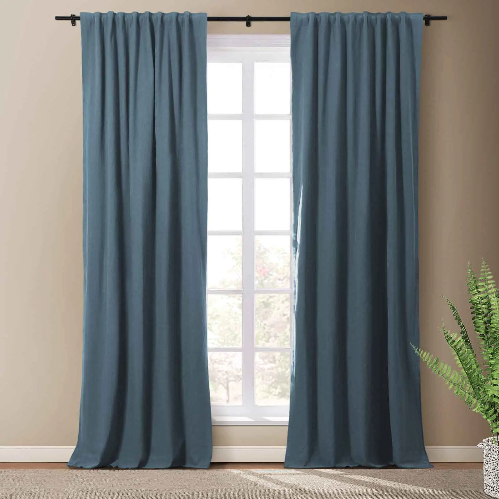 Masha Linen Cotton Textured Drapery Soft Top - Image 3
